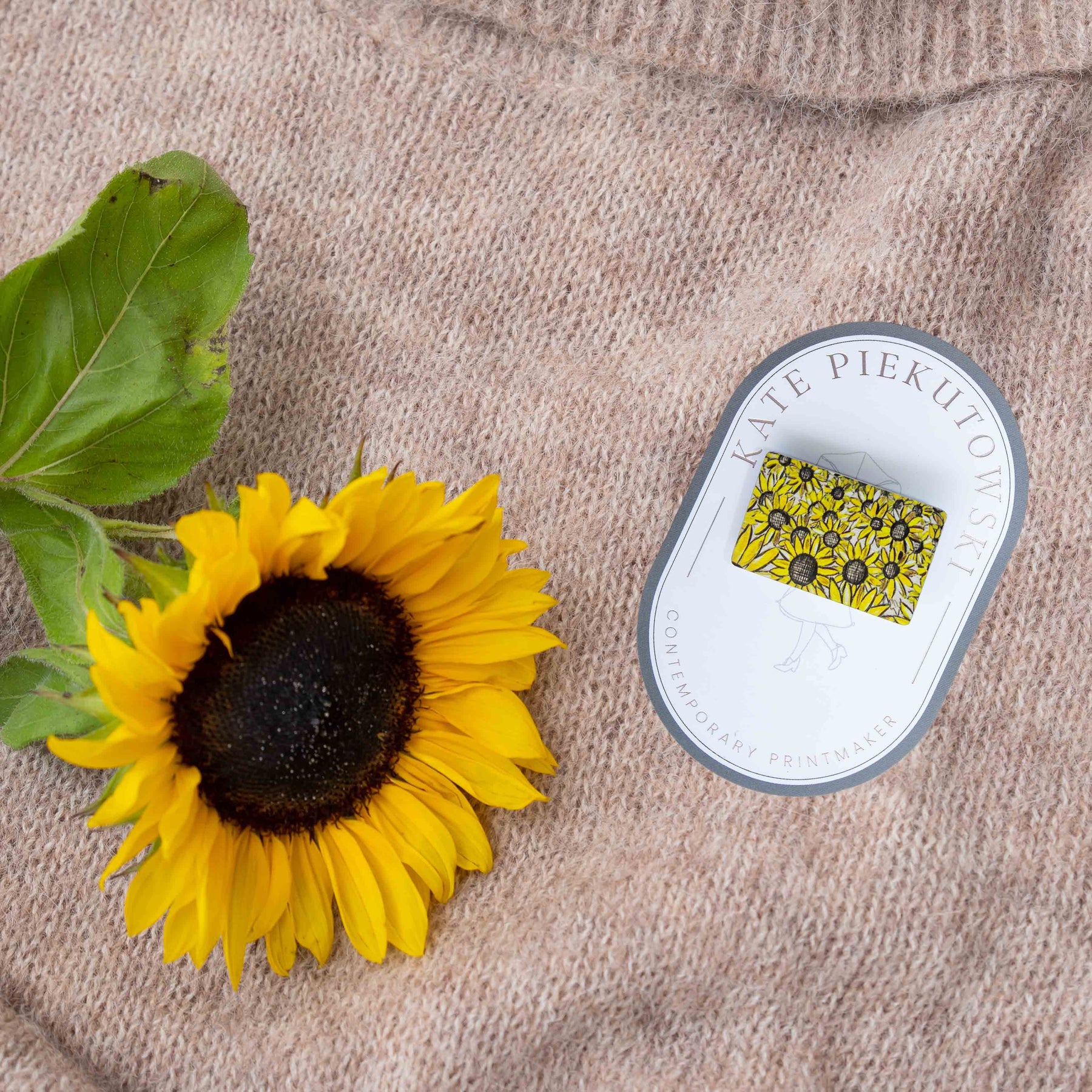 Sunflower Brooch