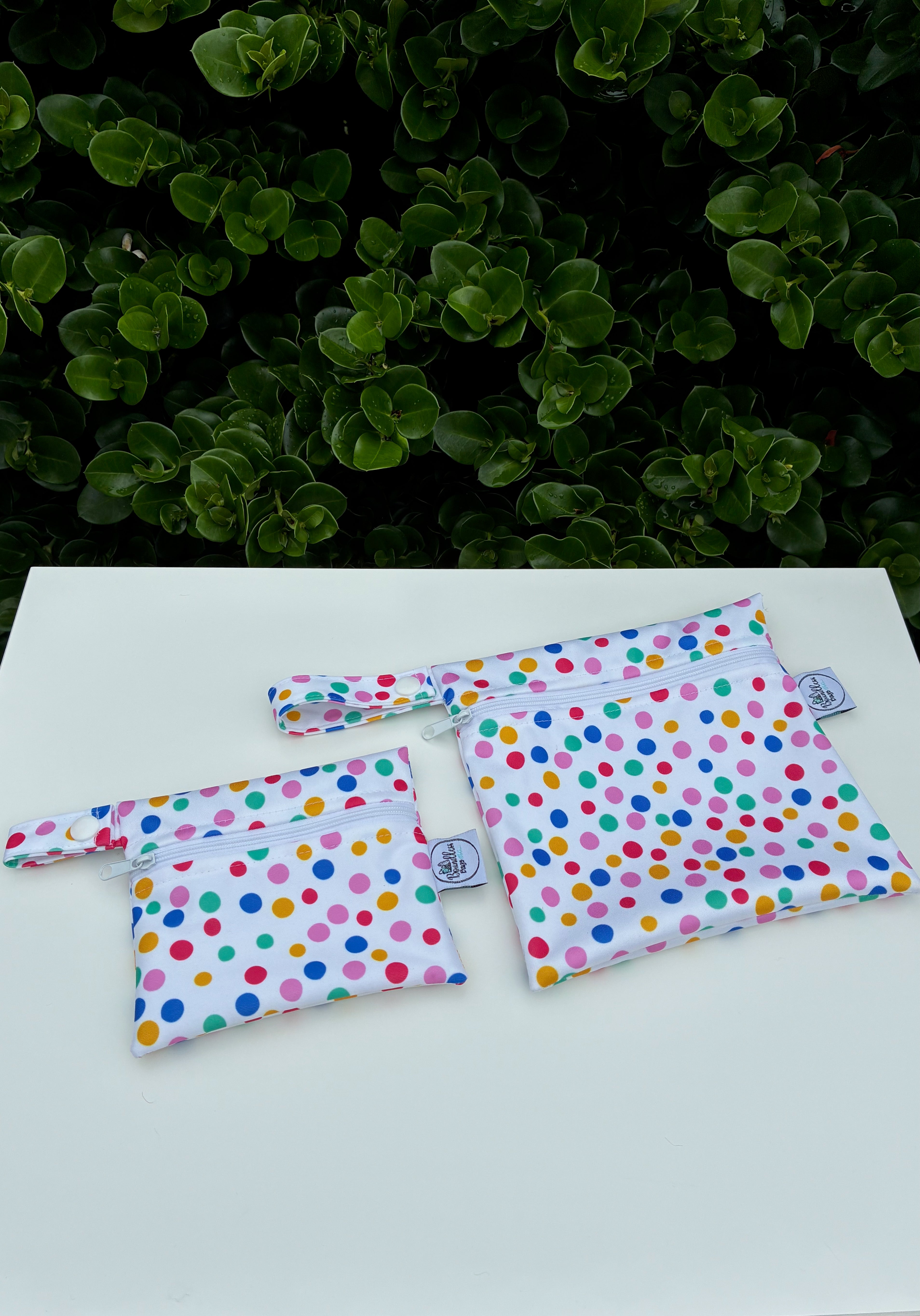 READY MADE Water-resistant wet bags - Holiday Sprinkles (Little Black Kat Creative)