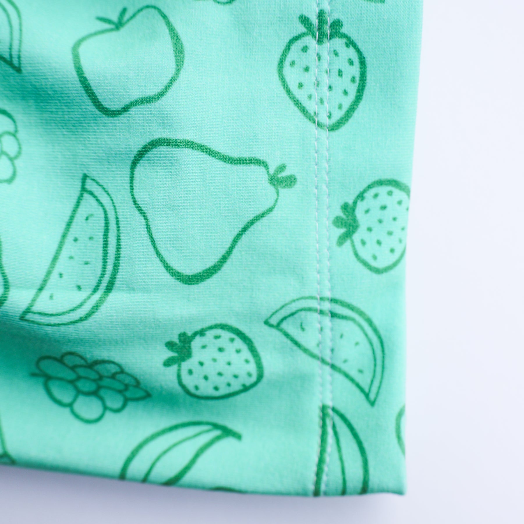Green fruit salad organic cotton dress 2026-27