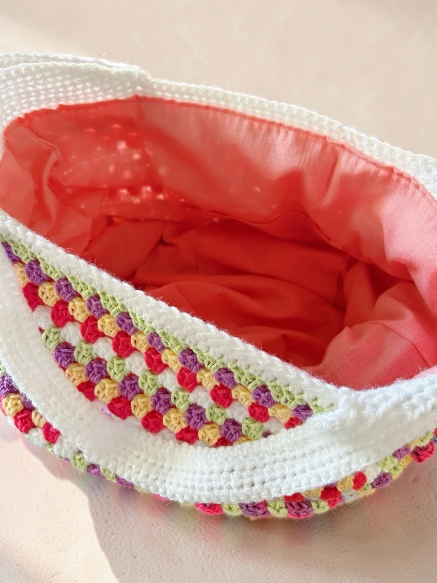Custom Handmade Fully Lined Crochet Tote Bag, Market Bag Everyday Shoulder Tote, Australian Handmade