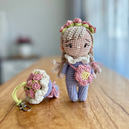 New | Doll & Bag Charm Set | Crochet | 14cm | Ready to Ship