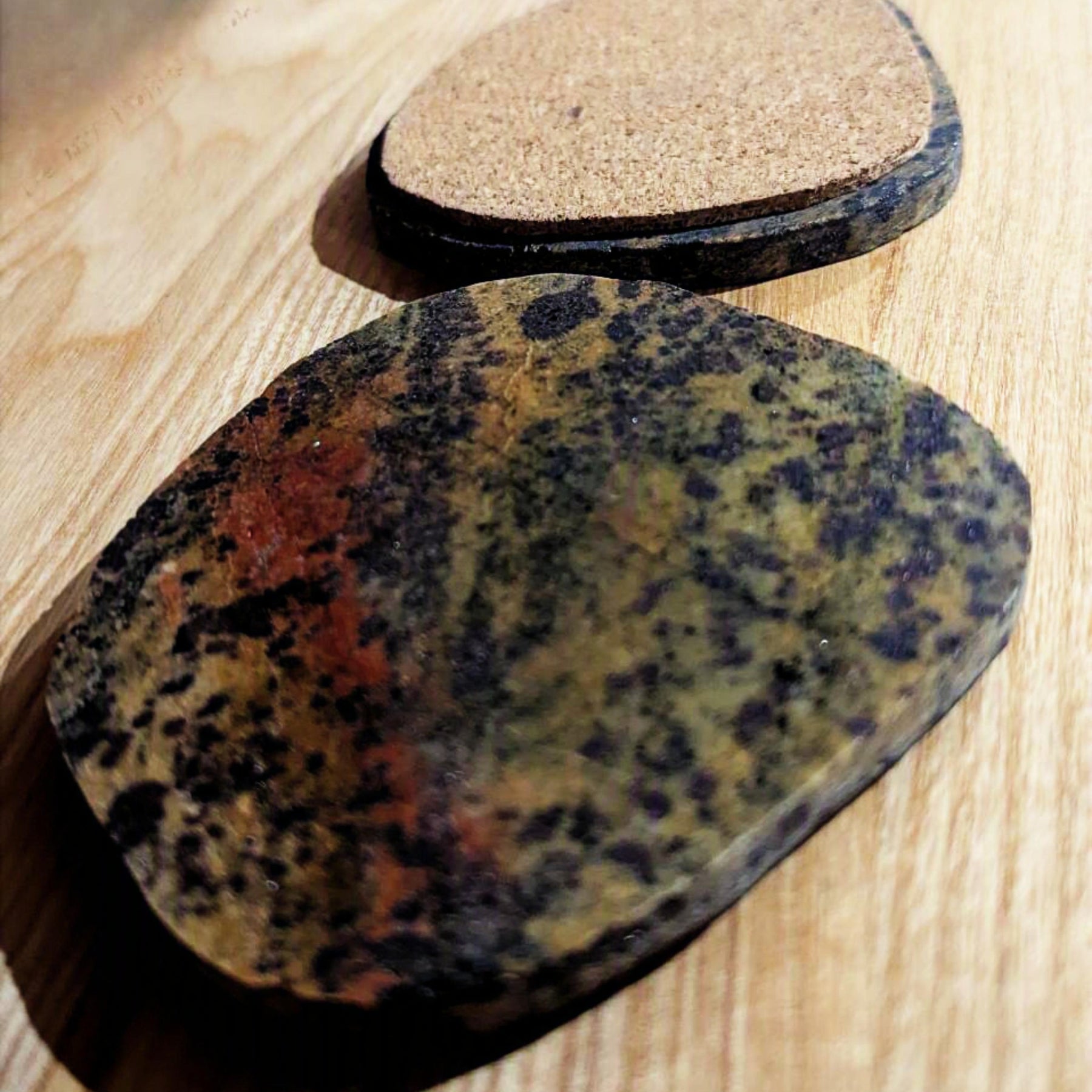 Set of FOUR Polished Mount Magnet Jasper Cup Coasters