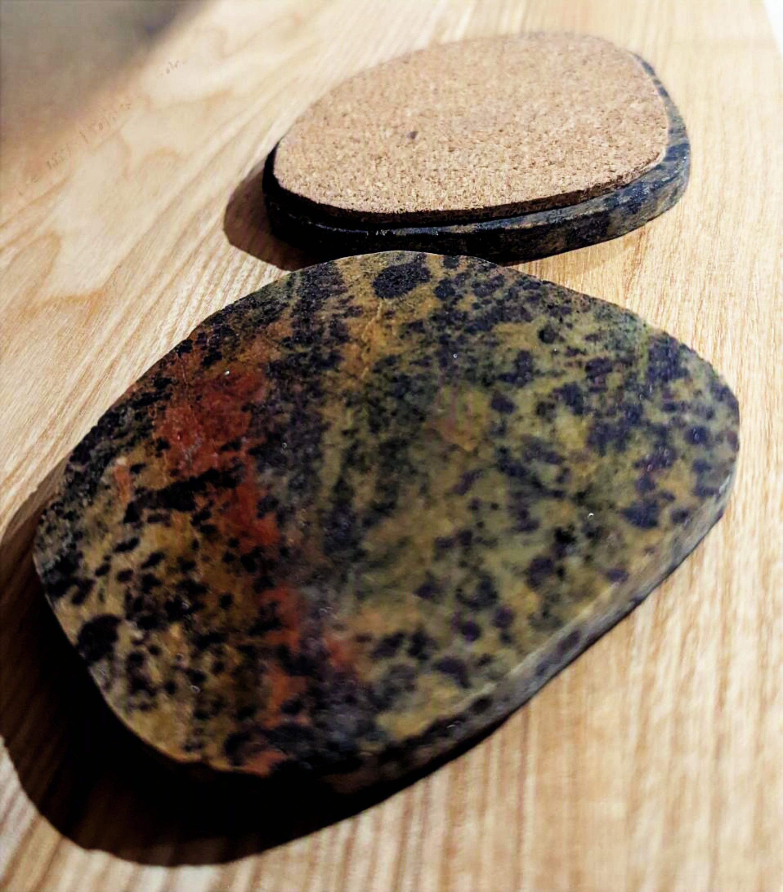 Set of FOUR Polished Mount Magnet Jasper Cup Coasters
