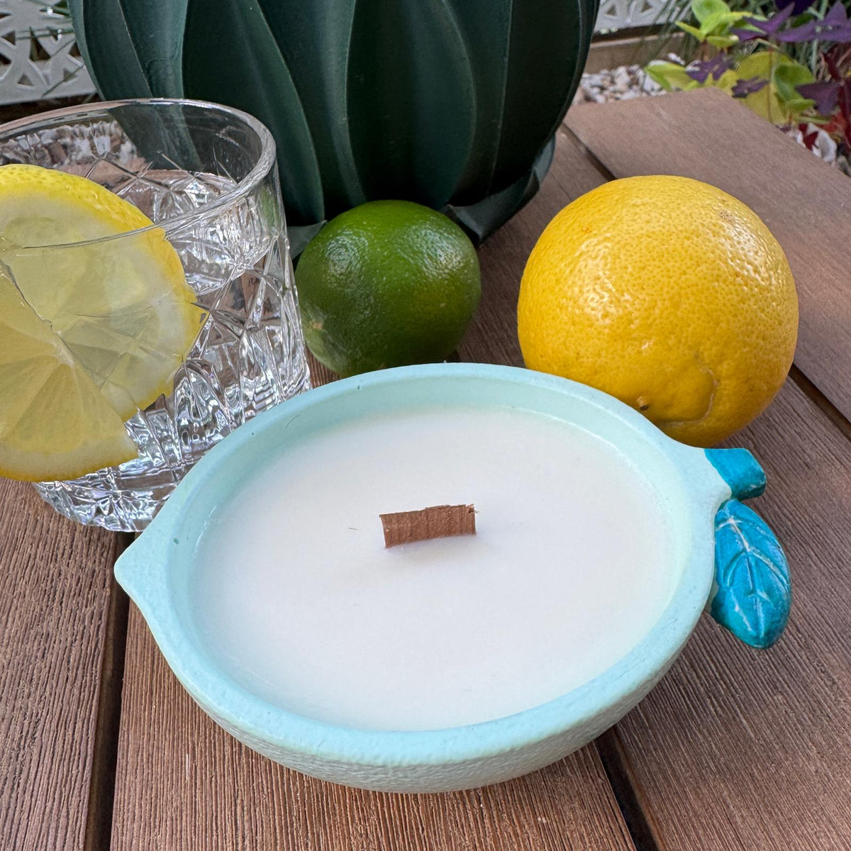 Concrete Lime bowl candle with lime fragrance