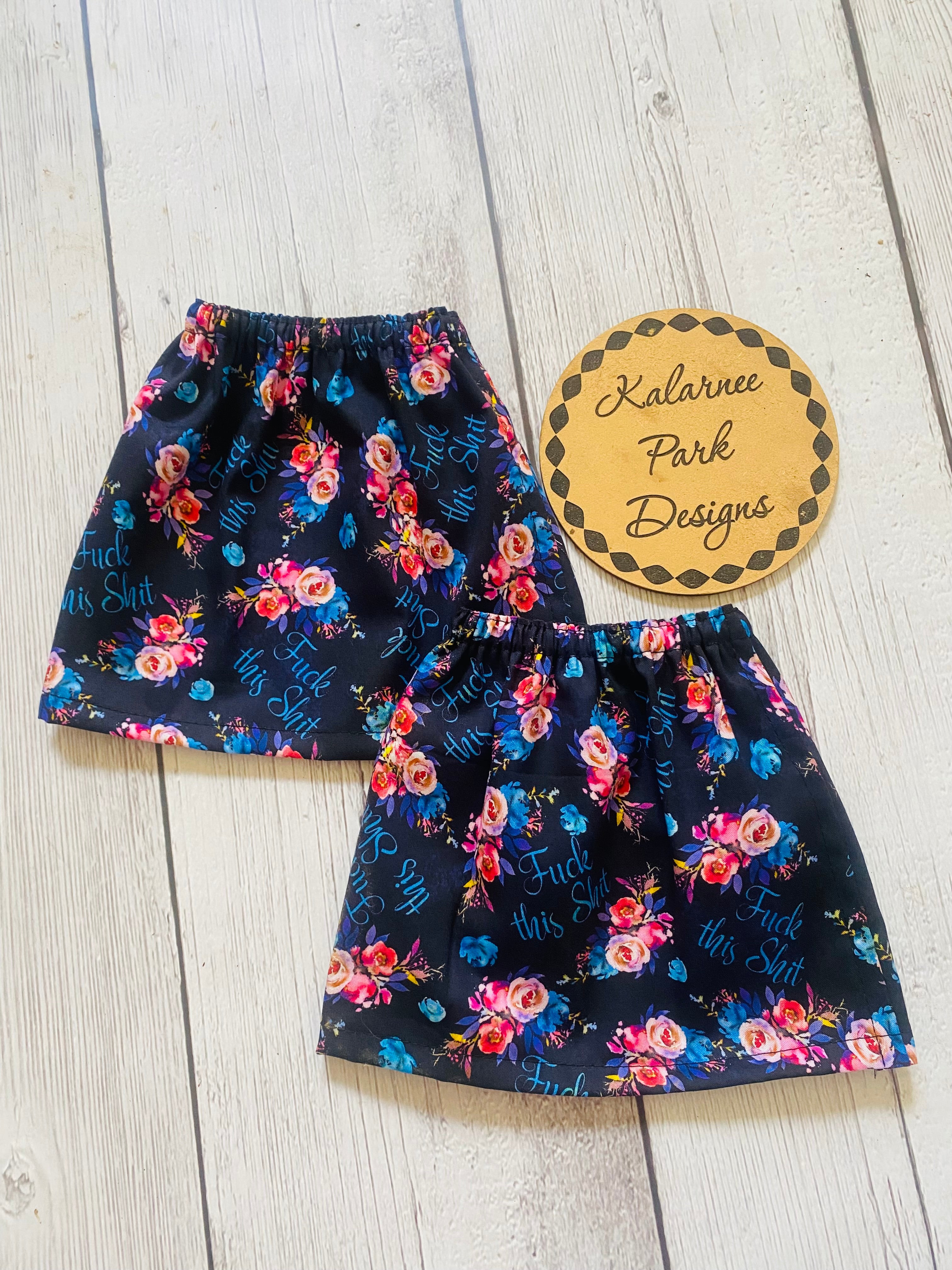 “Swears" Navy Floral Adult Sock Savers