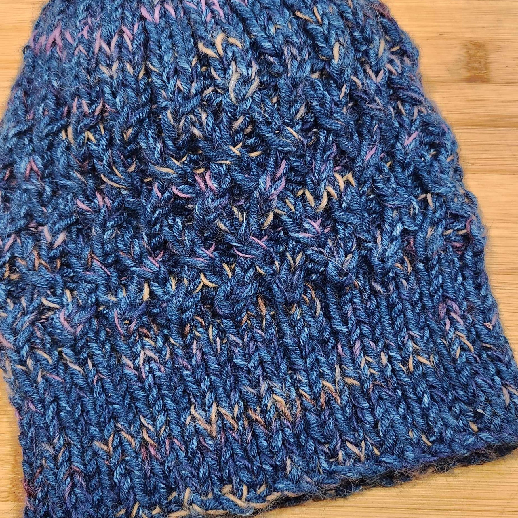 hand Knitted Dark Blue Beanie