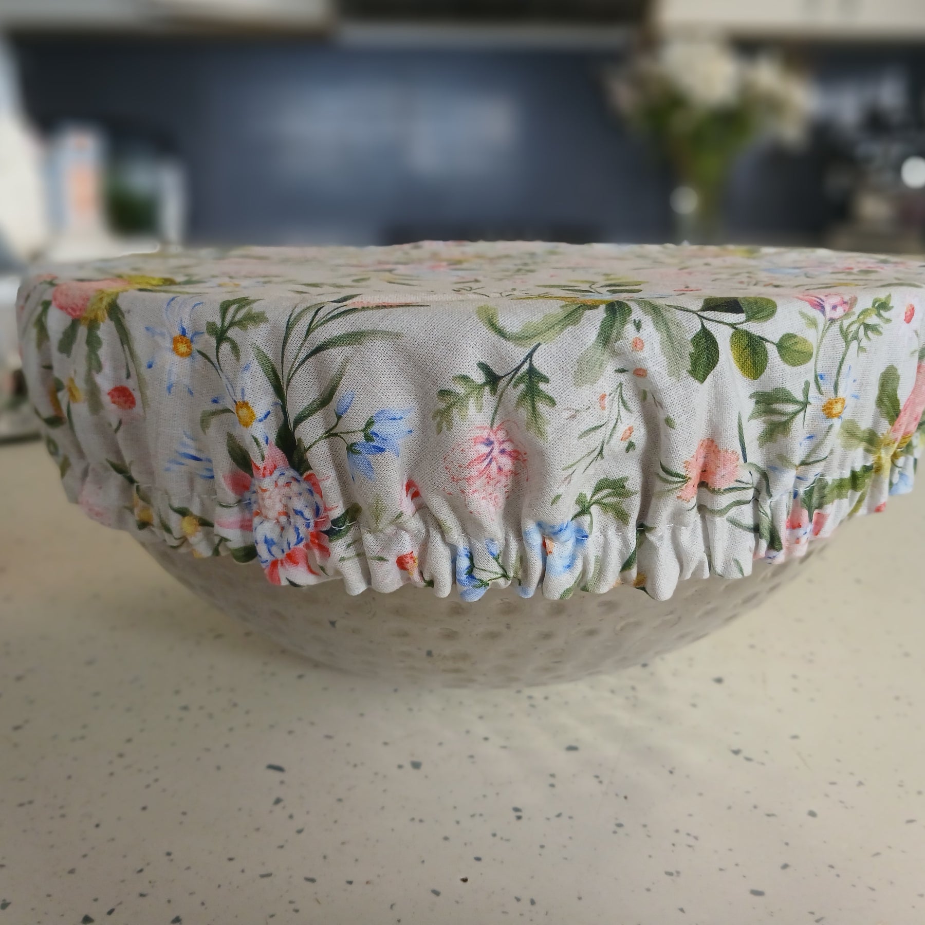 Reversible Reusable Bowl Covers Set of 2 - Alternate fabrics - 2 Looks in 1 - Handmade