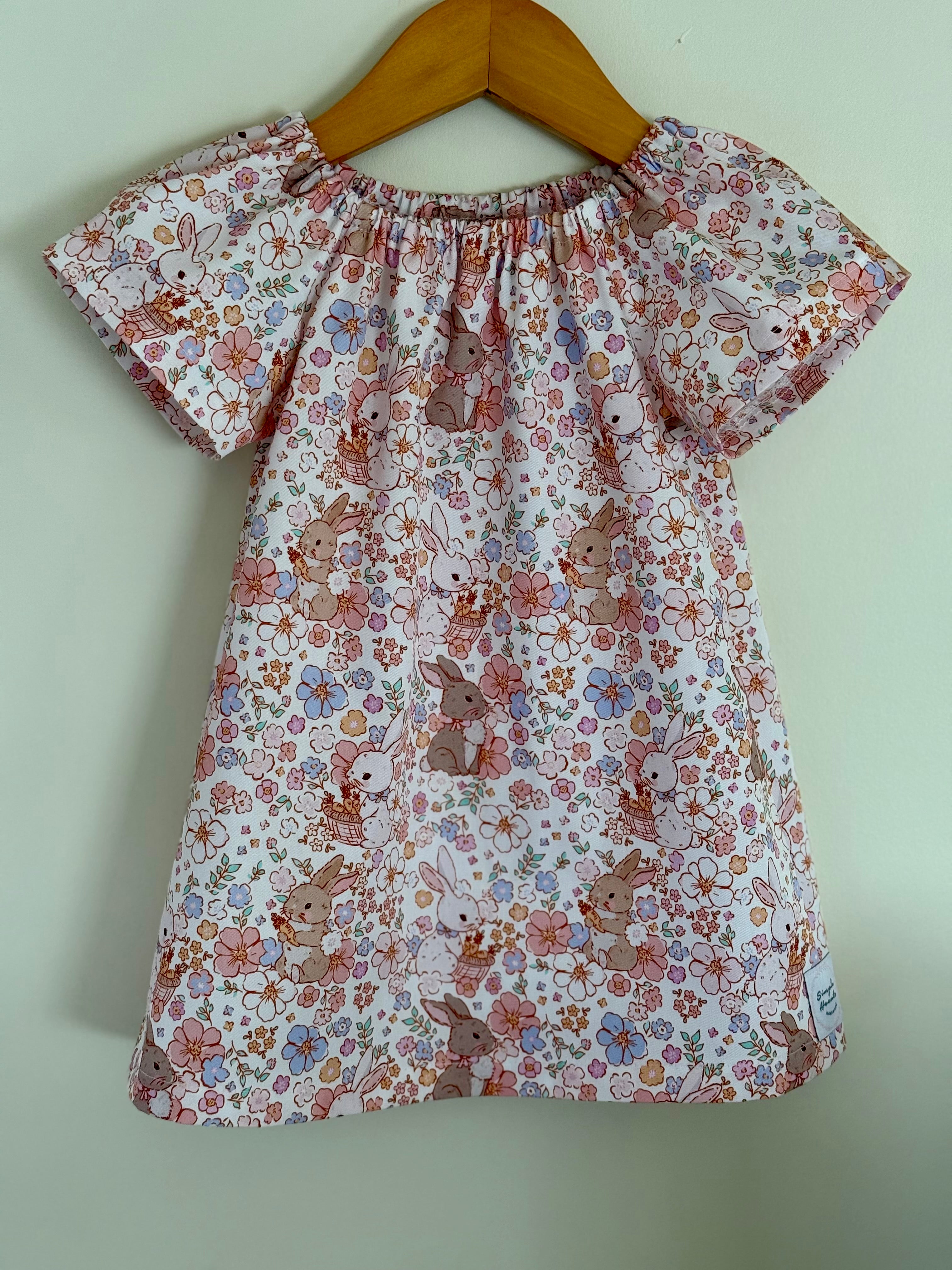 Girls Bunny dress, Easter dress pretty pink dress .