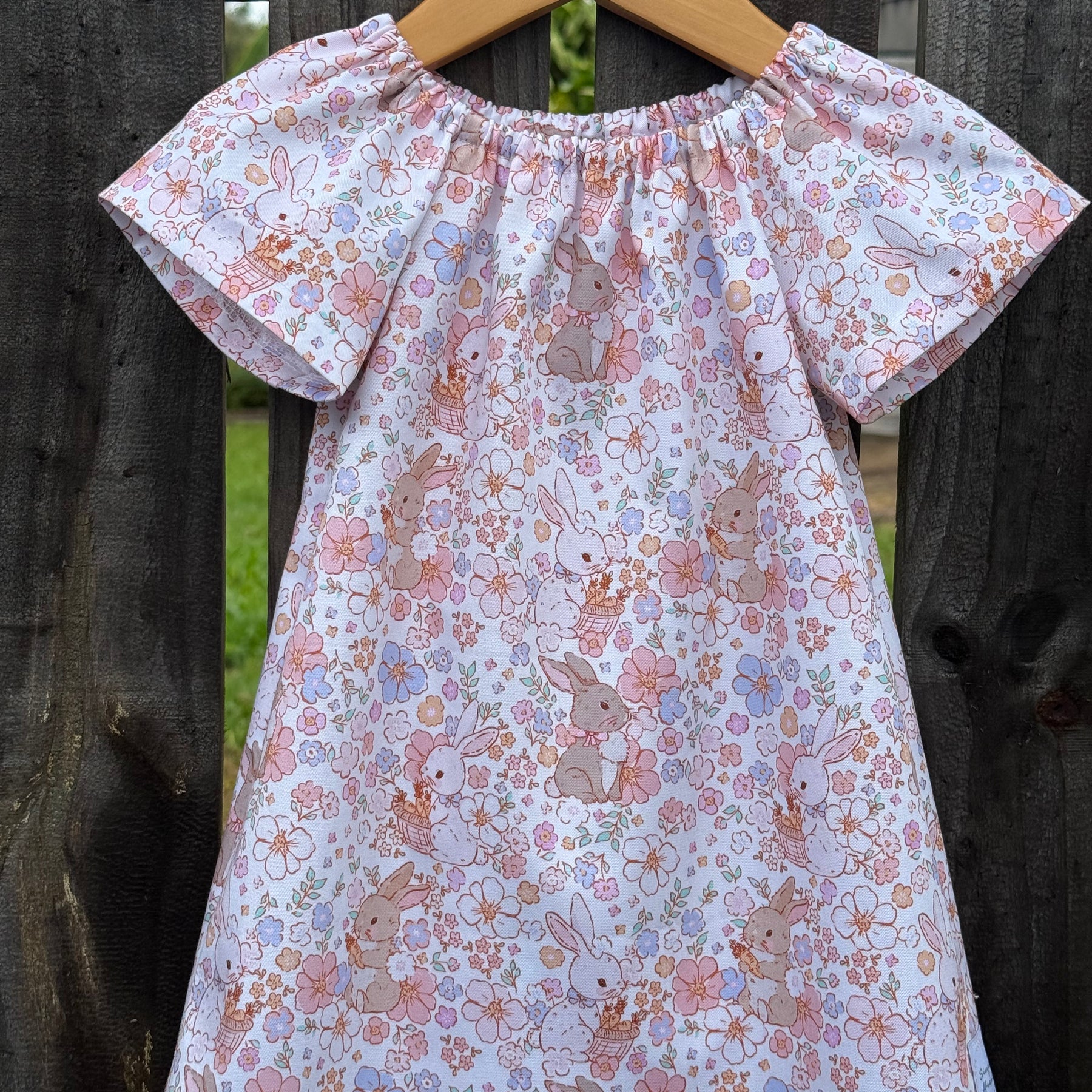 Girls Bunny dress, Easter dress pretty pink dress .