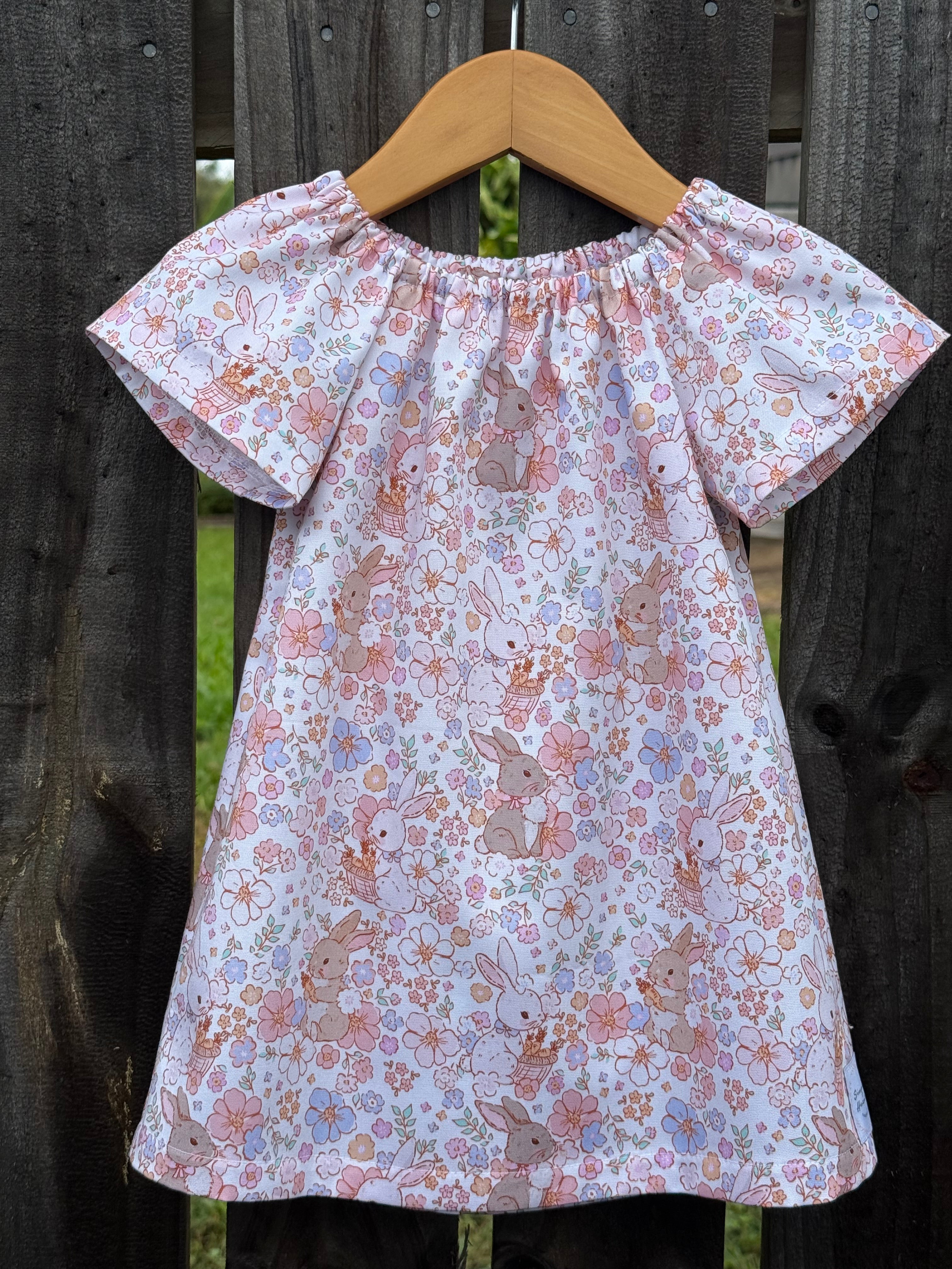 Girls Bunny dress, Easter dress pretty pink dress .