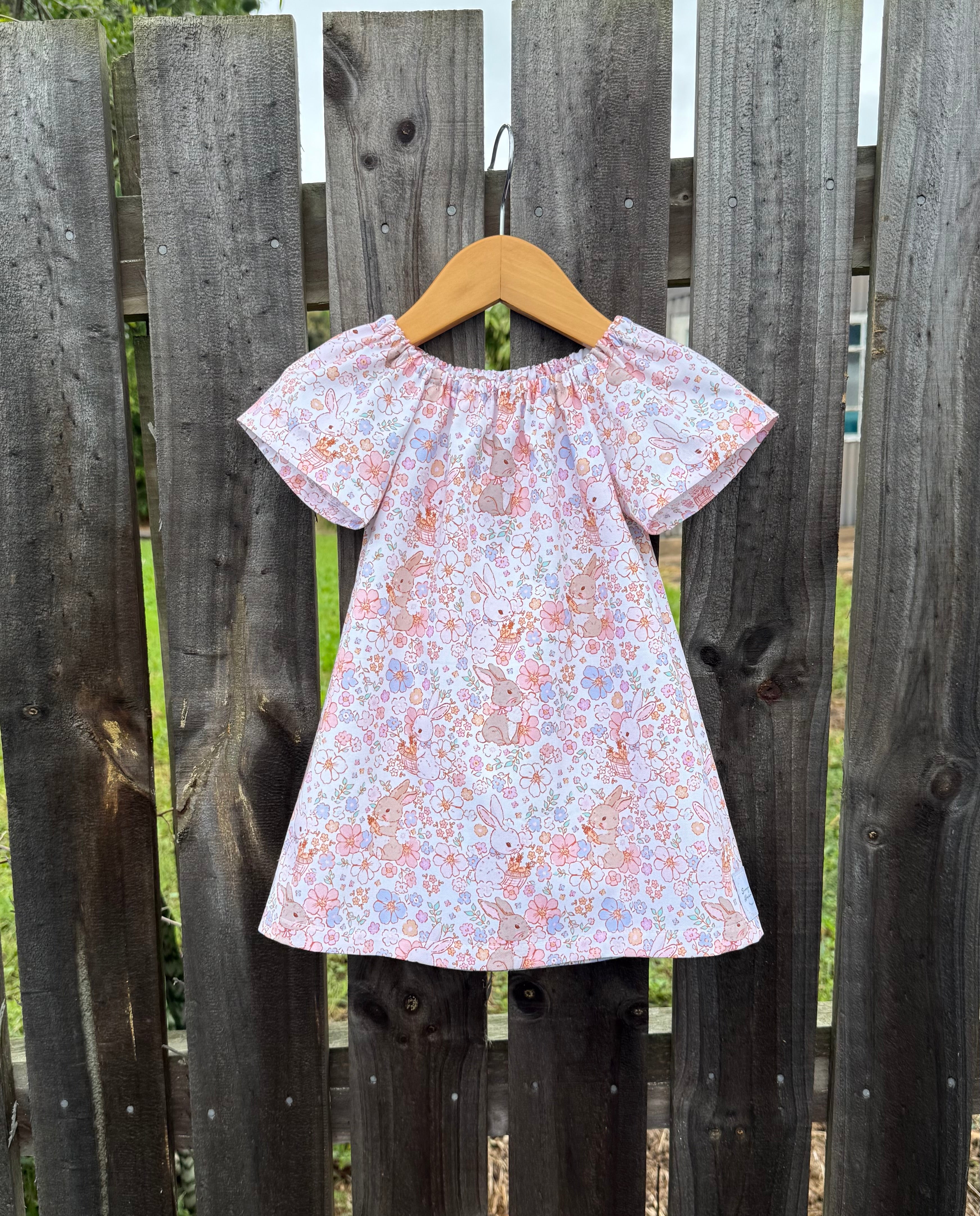 Girls Bunny dress, Easter dress pretty pink dress .