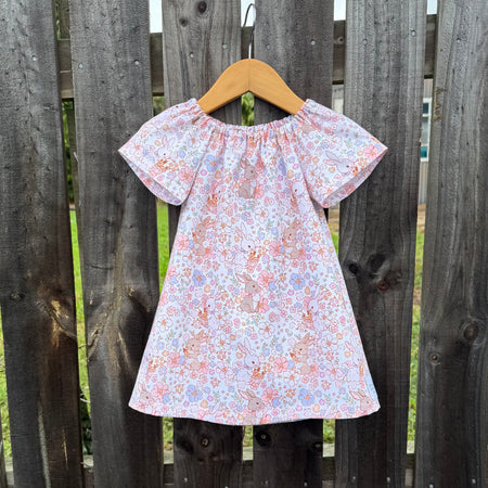 Girls Bunny dress, Easter dress pretty pink dress .