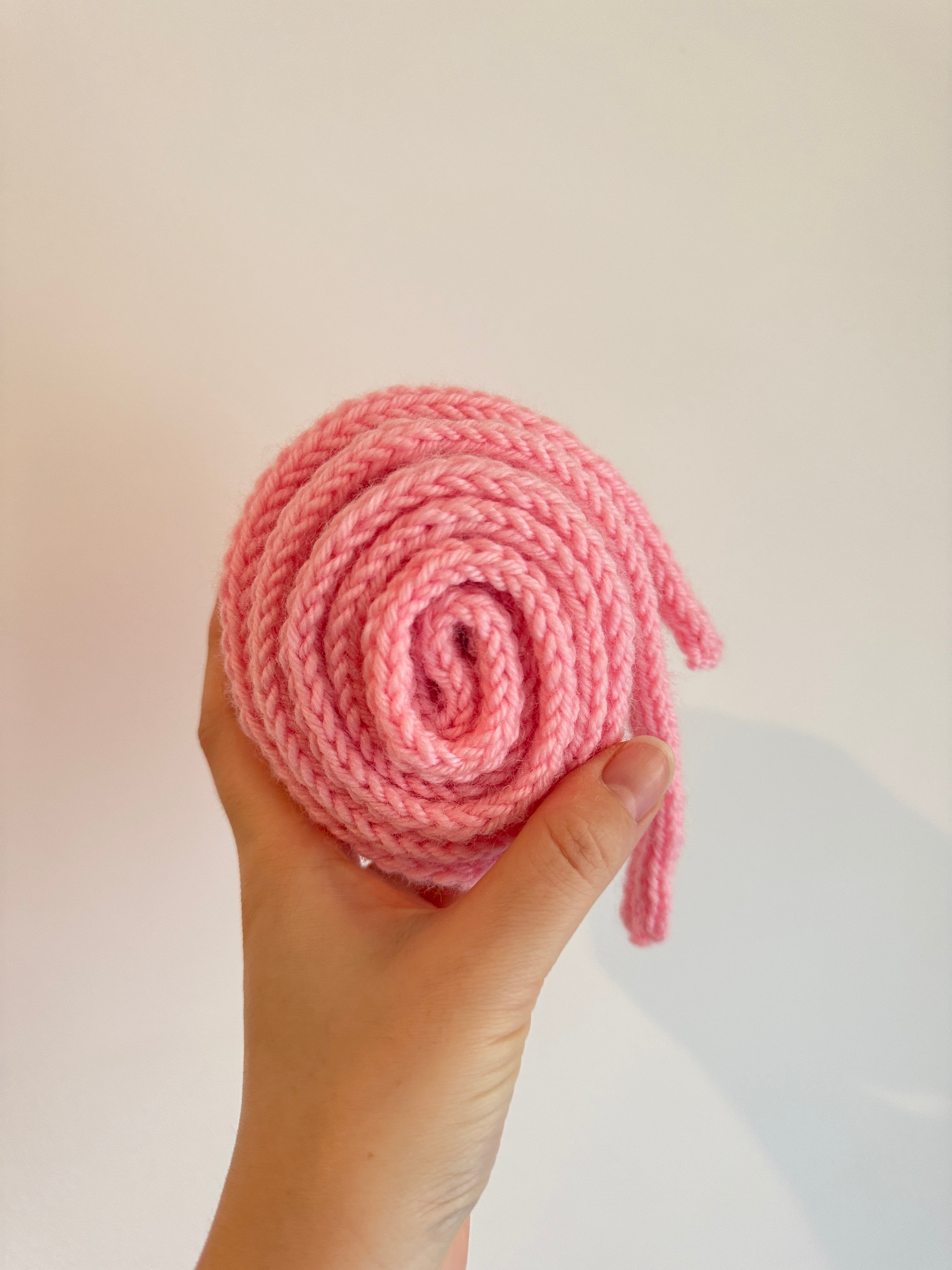 Knit sophie scarf in baby pink