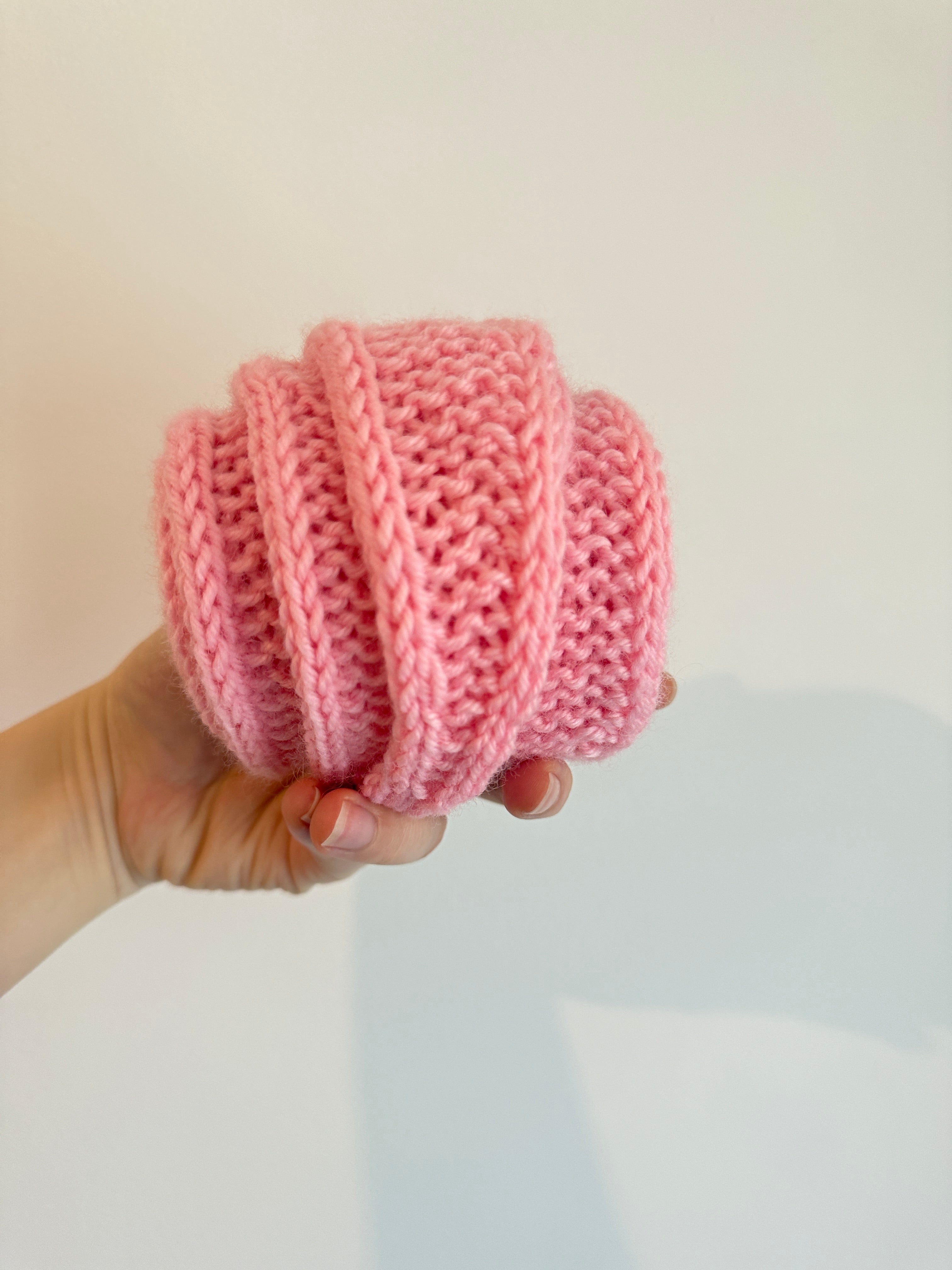 Knit sophie scarf in baby pink