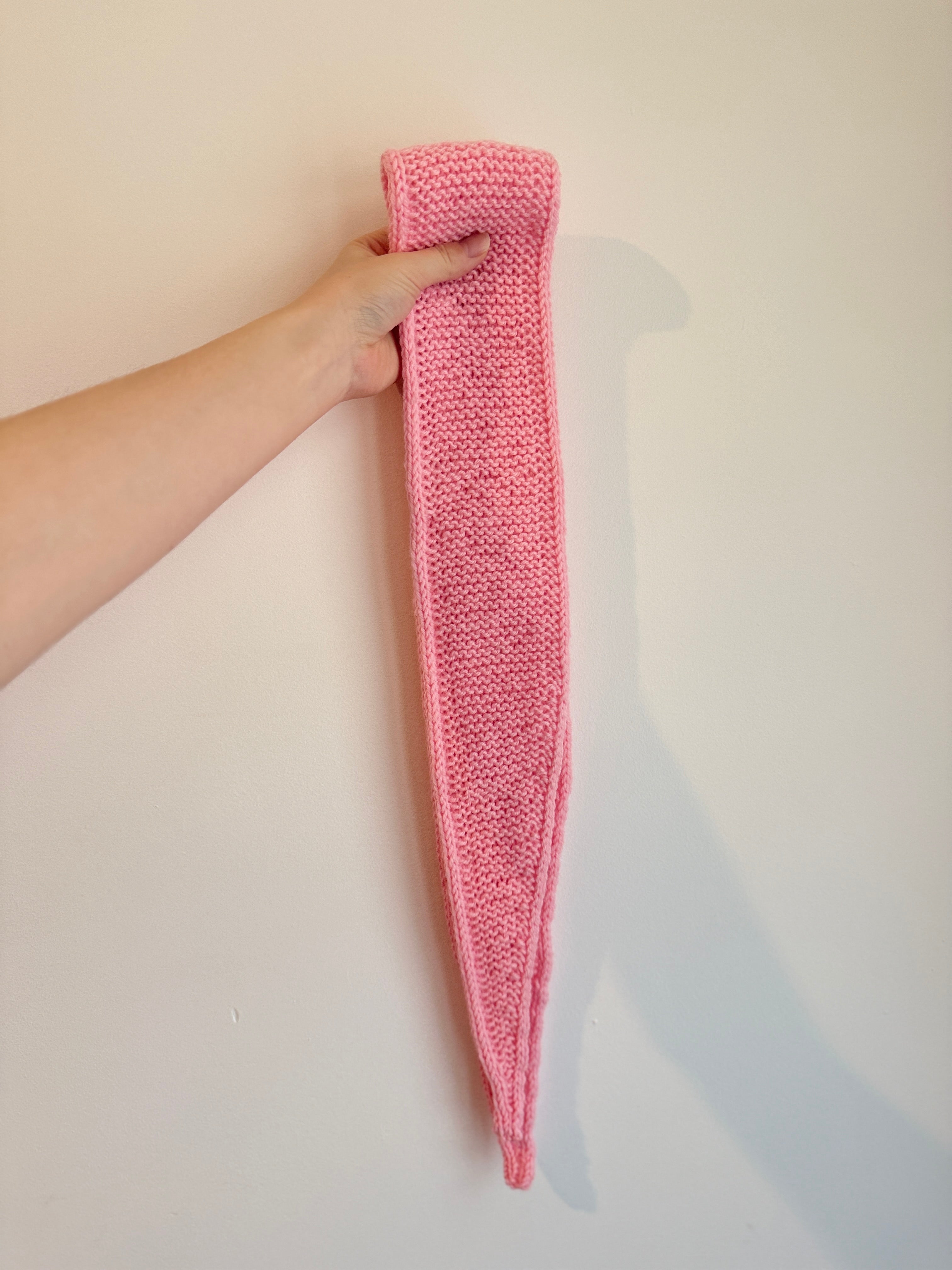 Knit sophie scarf in baby pink