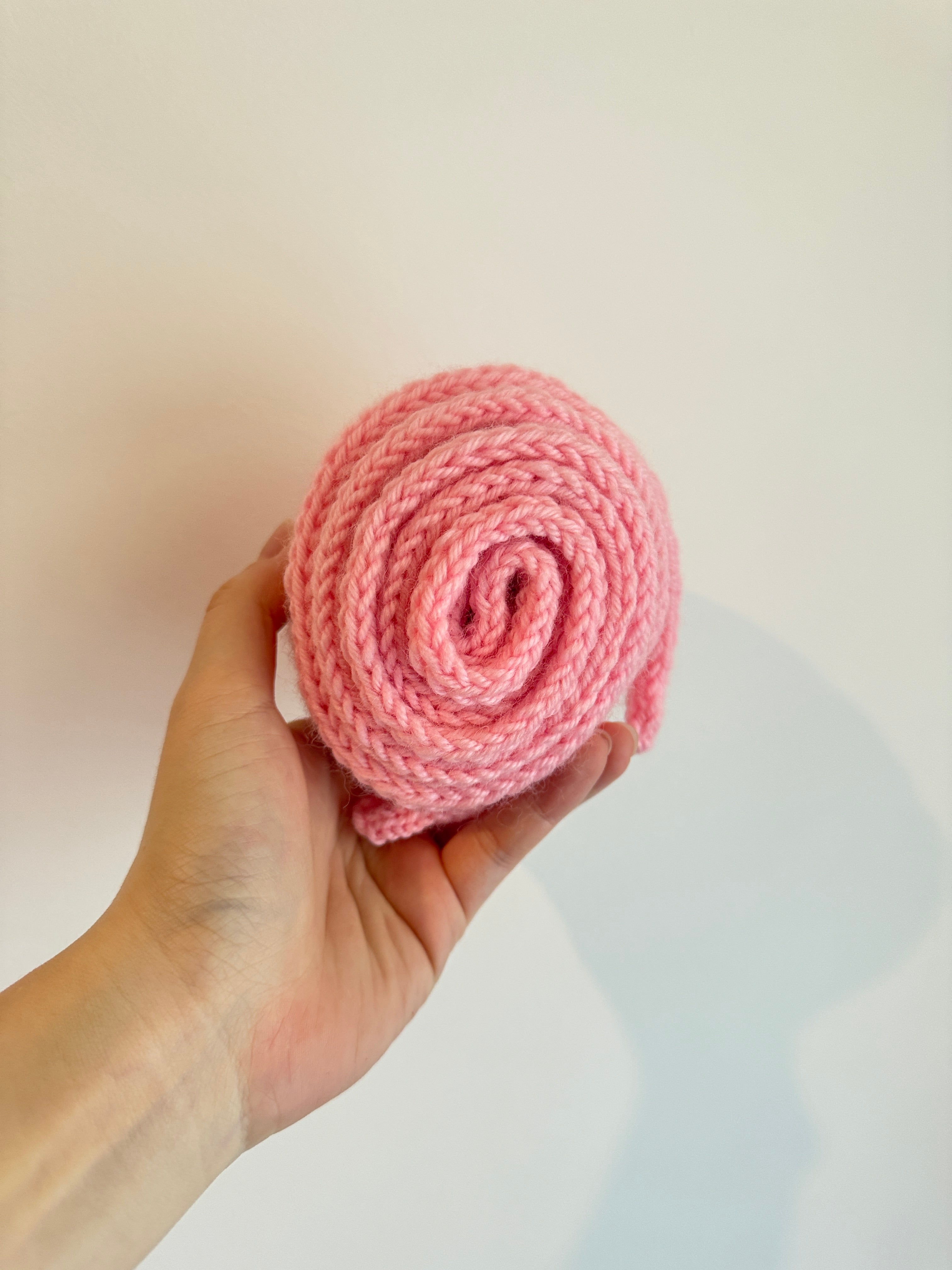 Knit sophie scarf in baby pink