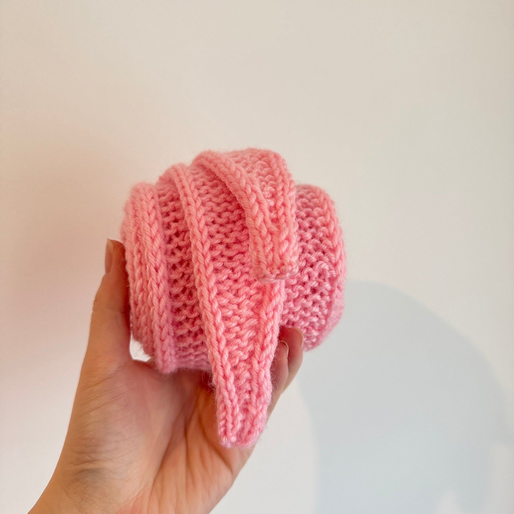 Knit sophie scarf in baby pink