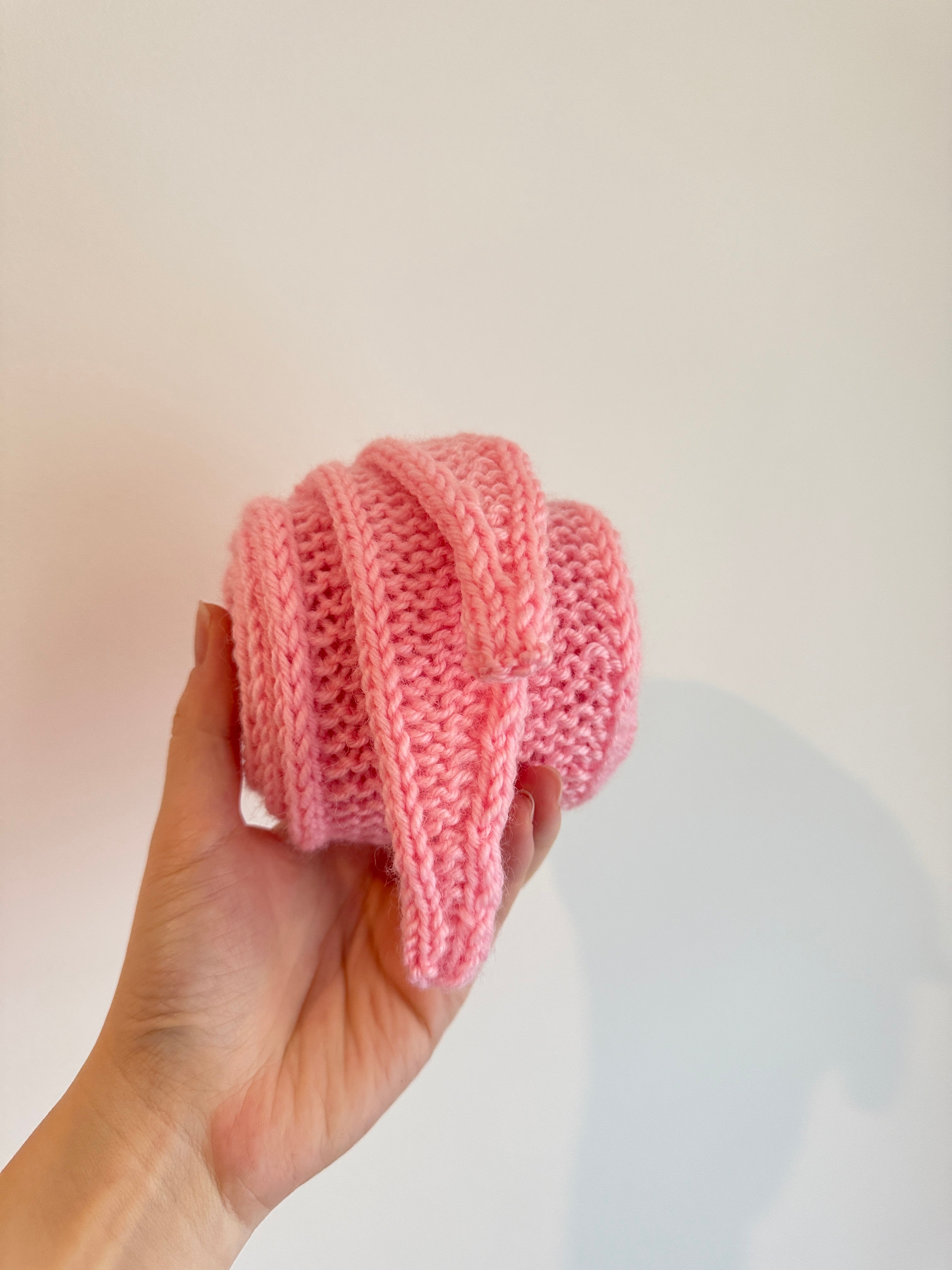 Knit sophie scarf in baby pink