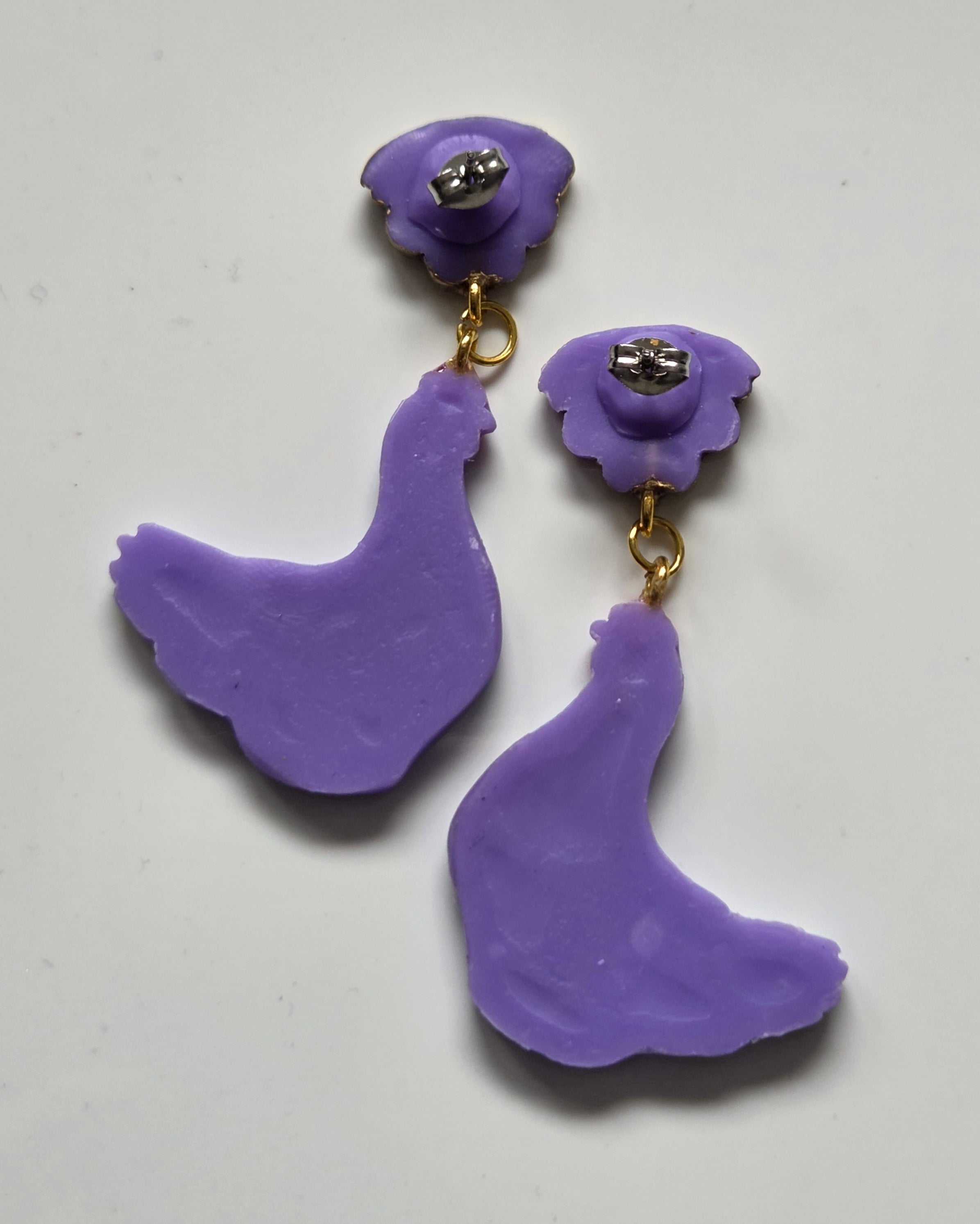 Lavender Hen Dangles