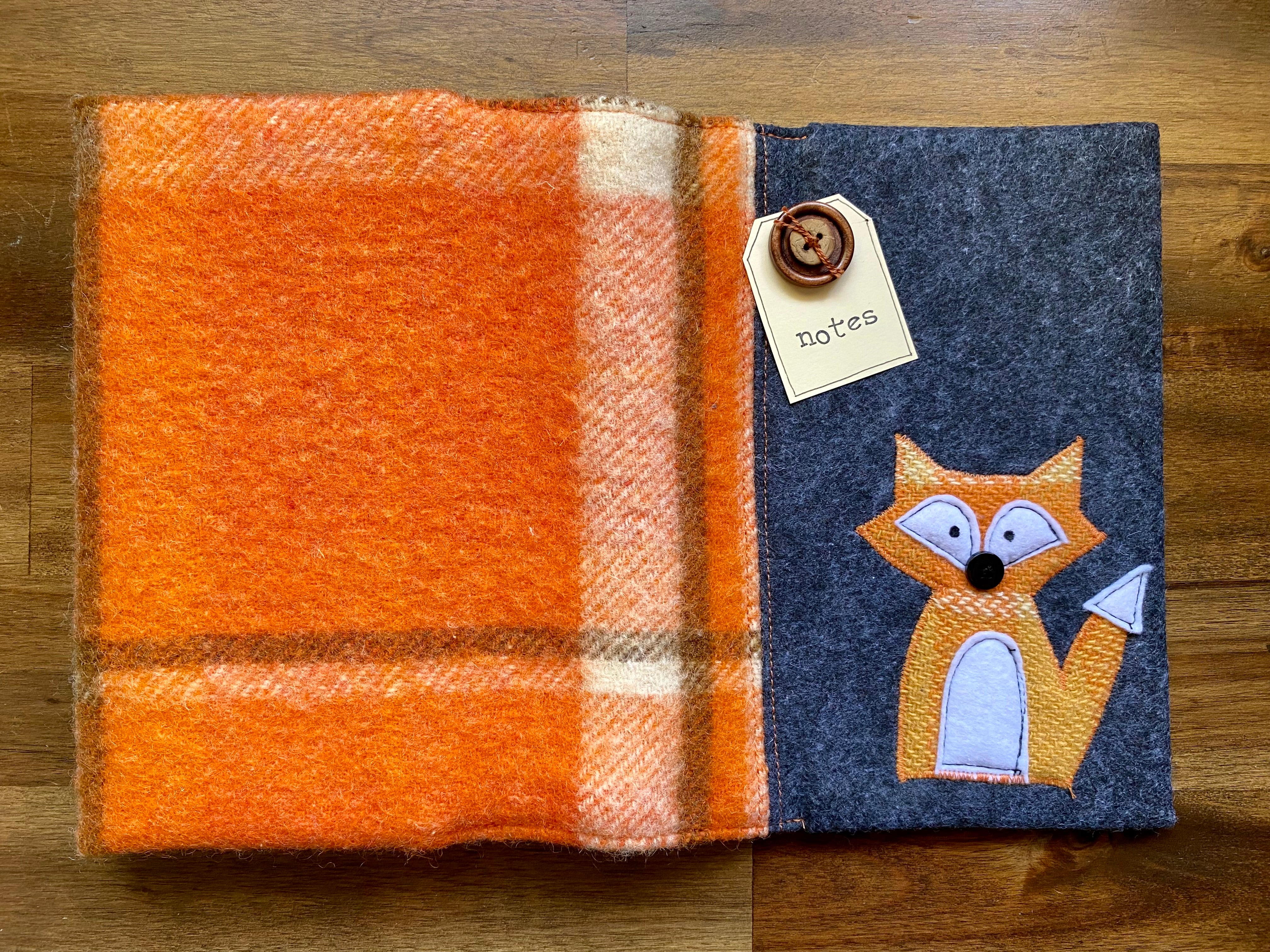 A5 Upcycled Notebook Fox