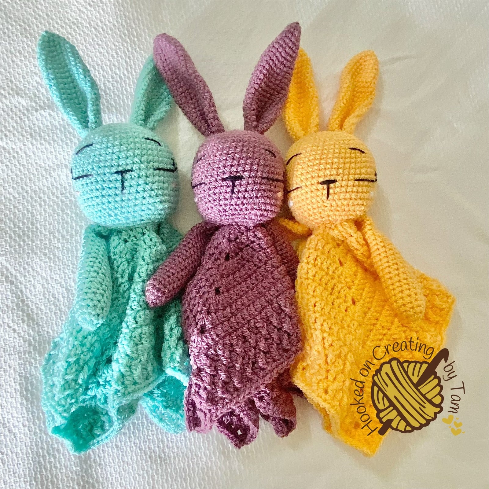 Handmade | Crochet | Bunny | Security Blanket | Comforter | Lovey
