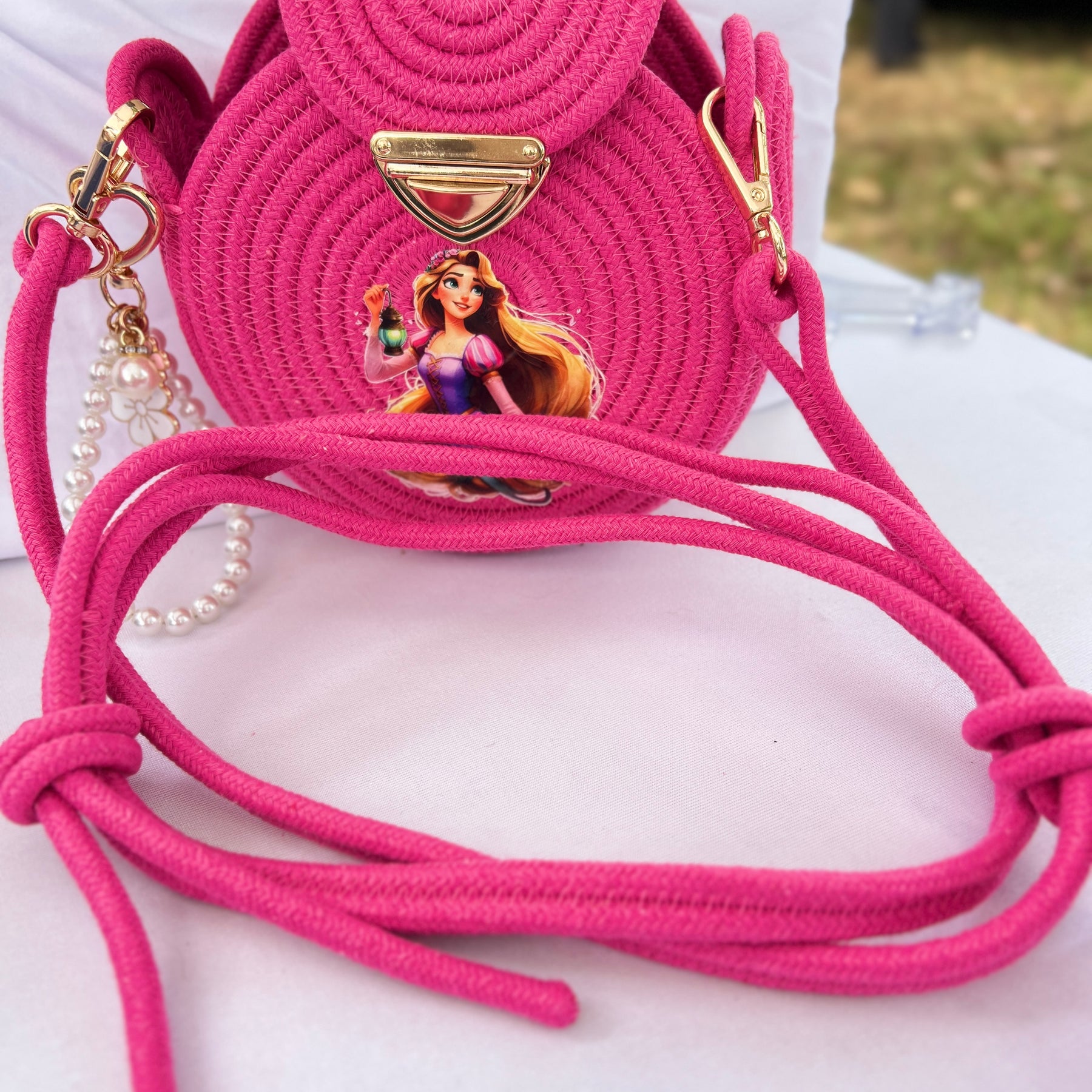 Handmade Pink Princess Crossbody Bag