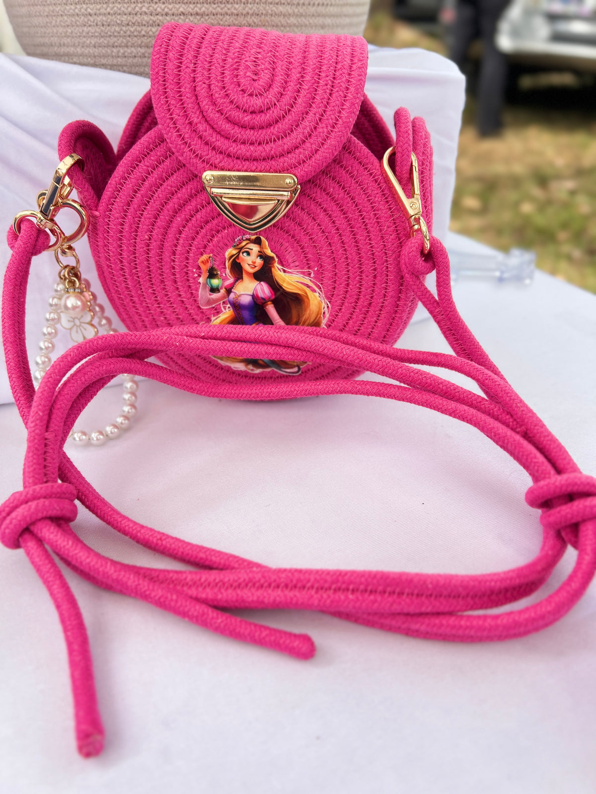 Handmade Pink Princess Crossbody Bag