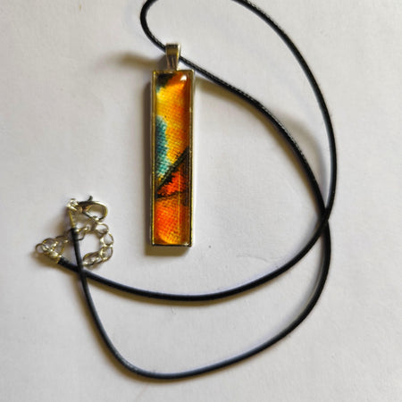 Landscape Pendant Necklace, Wearable Original Painting