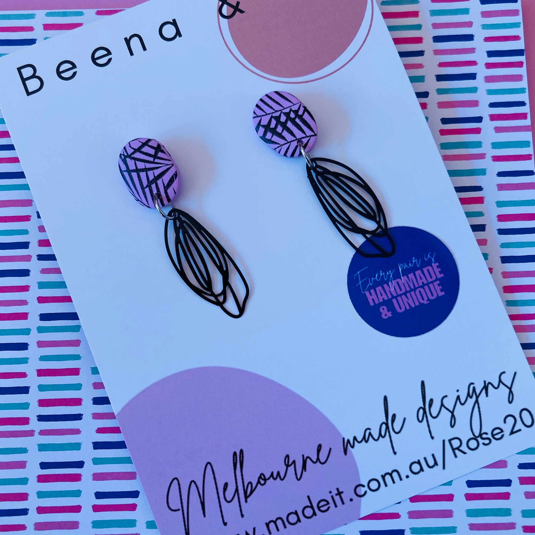 Polymer clay & alloy earrings