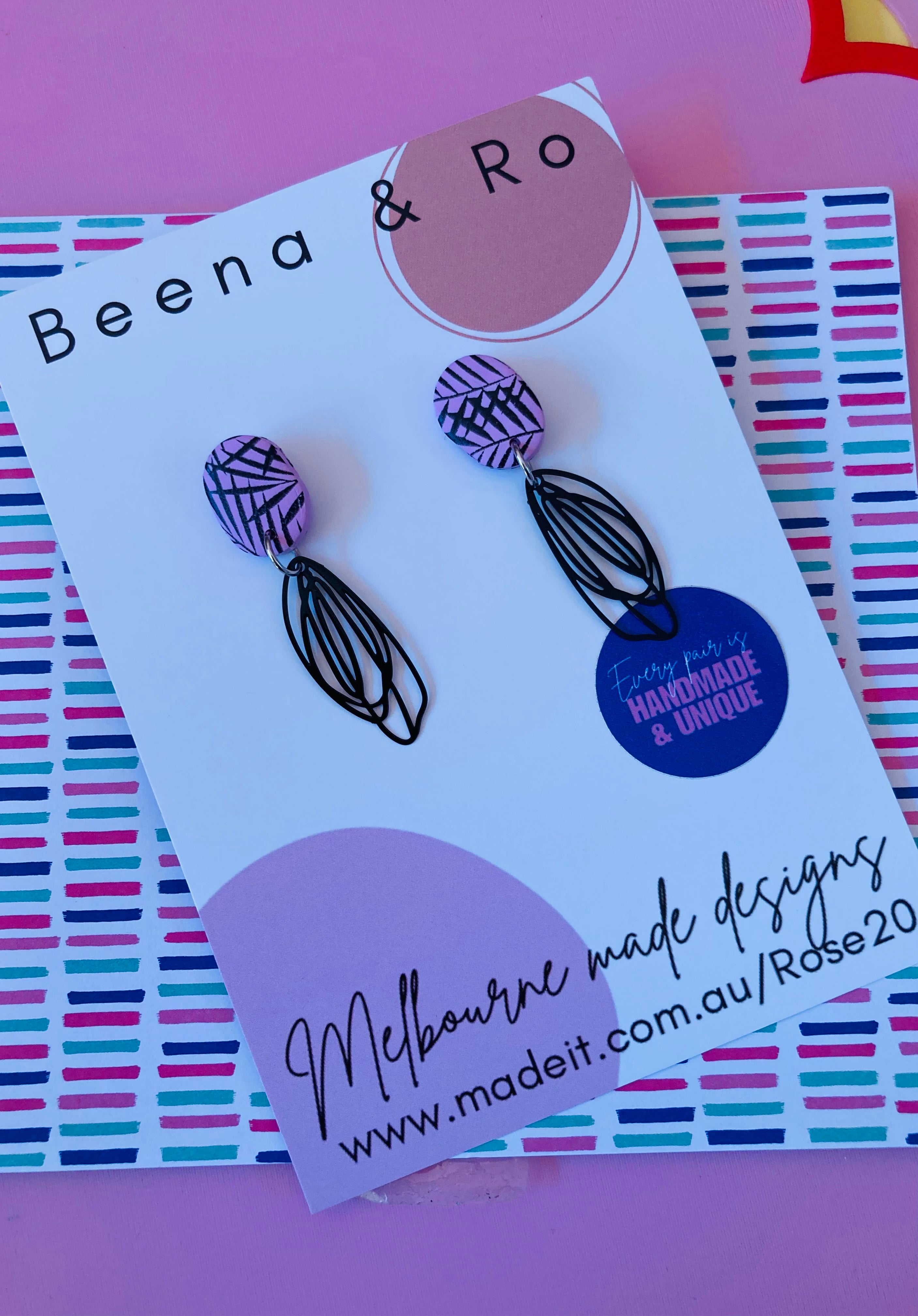 Polymer clay & alloy earrings