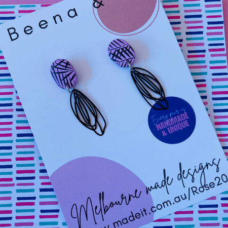 Polymer clay & alloy earrings