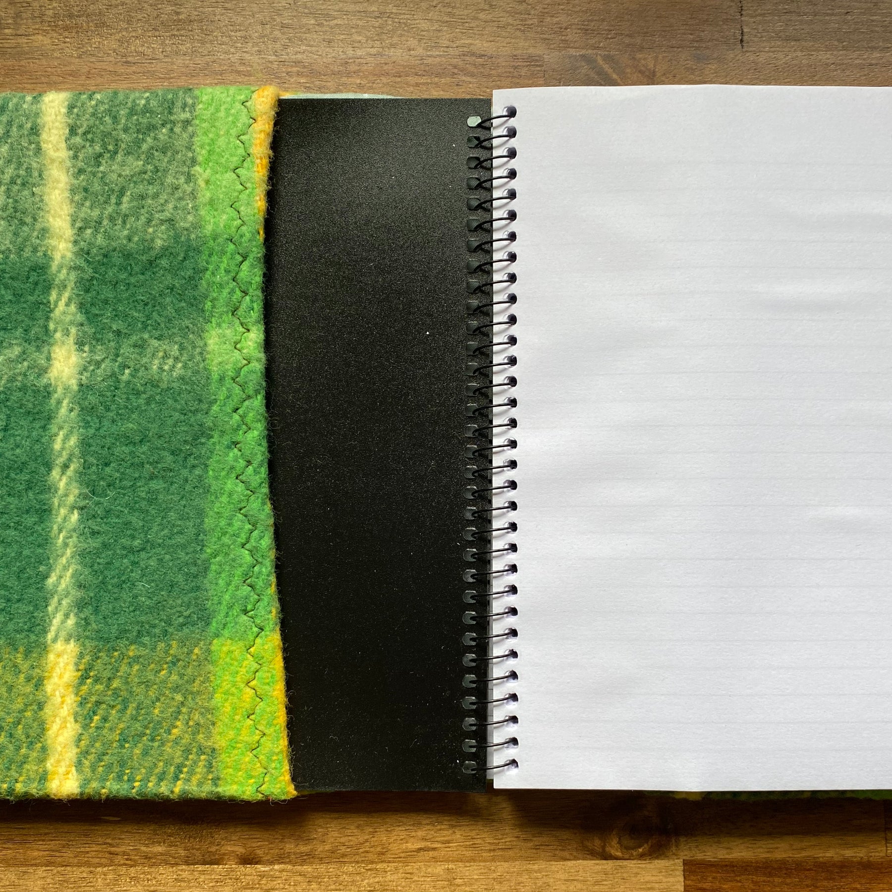 A5 Upcycled Notebook Highland Cow - Green