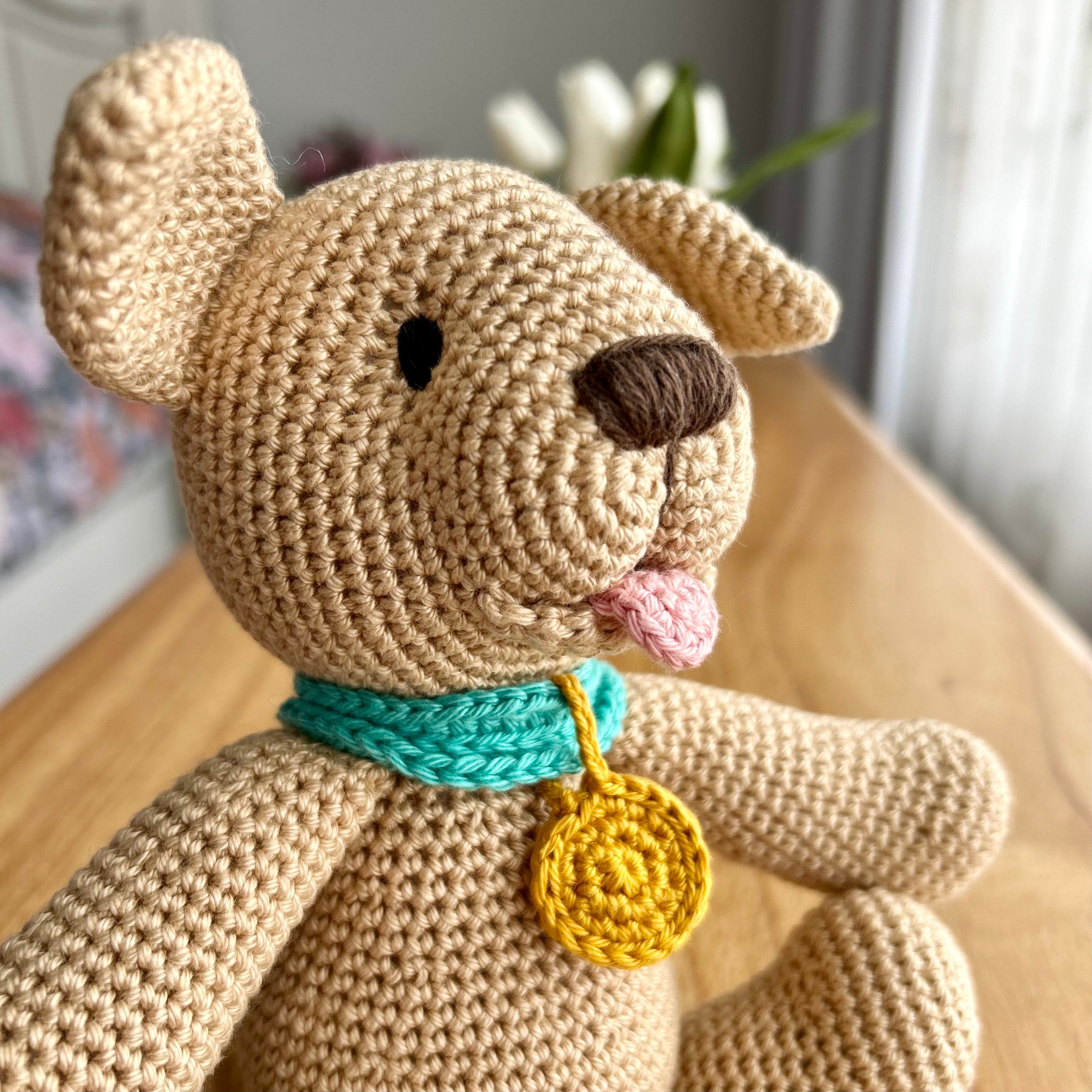 Milo the Handmade Crochet Puppy | 100% Cotton Toy | Ready to Ship