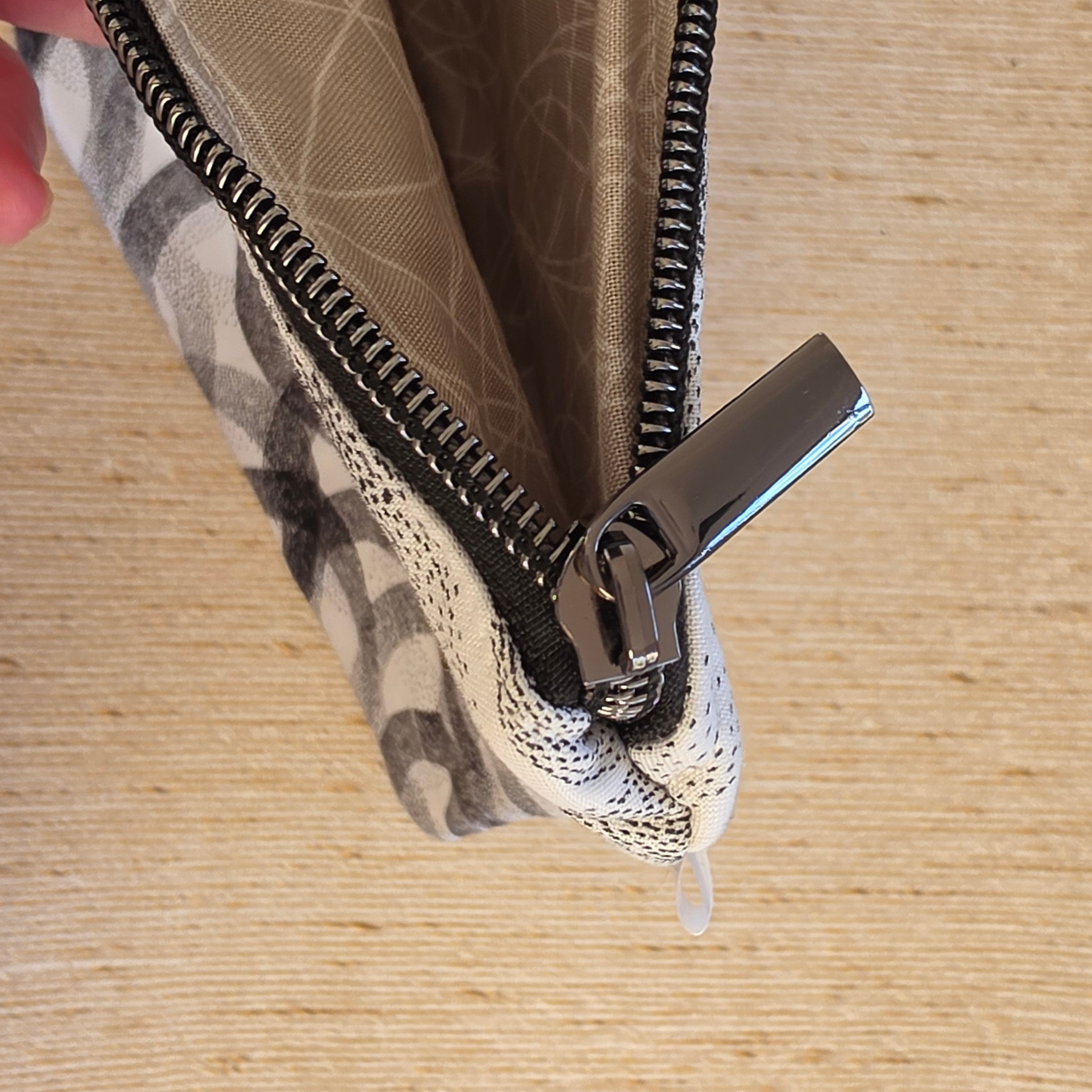 Neutral Geometric designs - book or 11" tablet sleeve, handmade