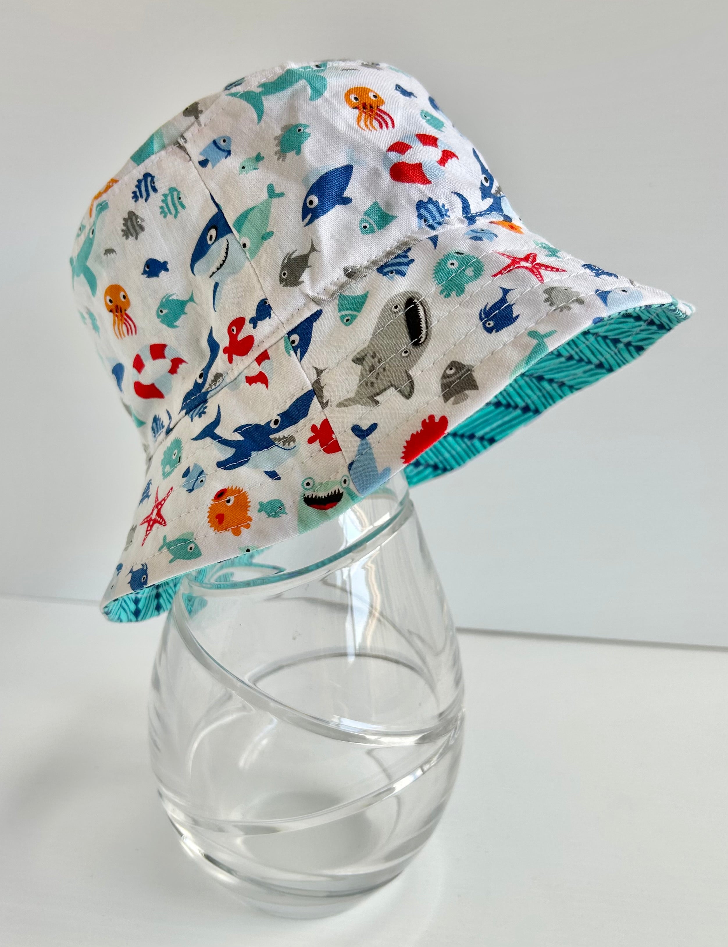 Ready to post- Small size regular brim hats with chin strap- reduced price