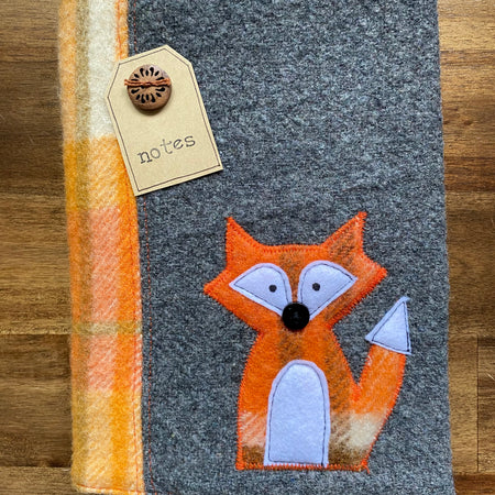 A5 Upcycled Notebook Fox