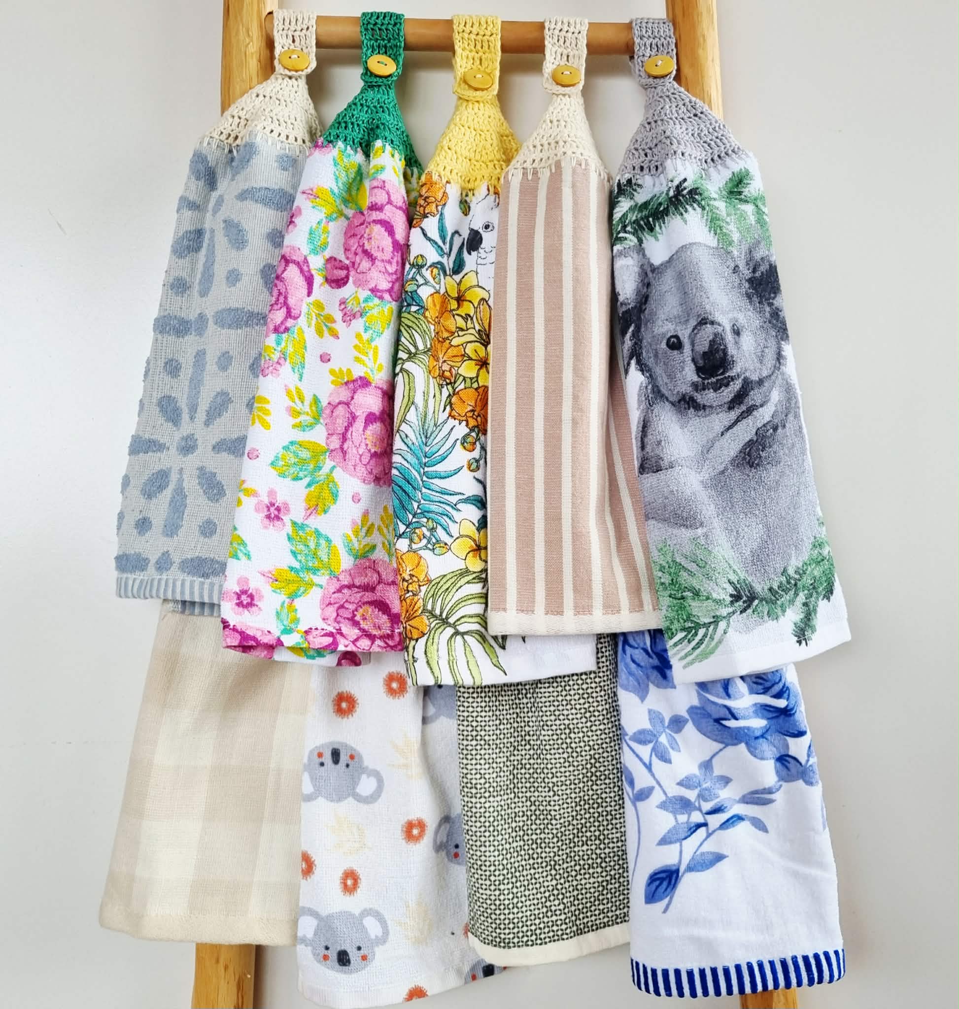 Kitchen Hand Towel | Hanging | Cotton | SINGLE LAYER | 9 Styles - 10-18