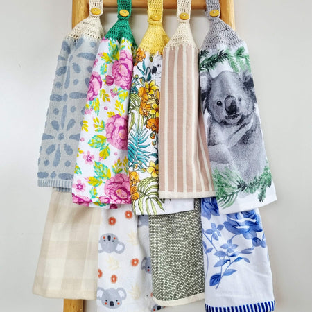 Kitchen Hand Towel | Hanging | Cotton | SINGLE LAYER | 9 Styles - 10-18
