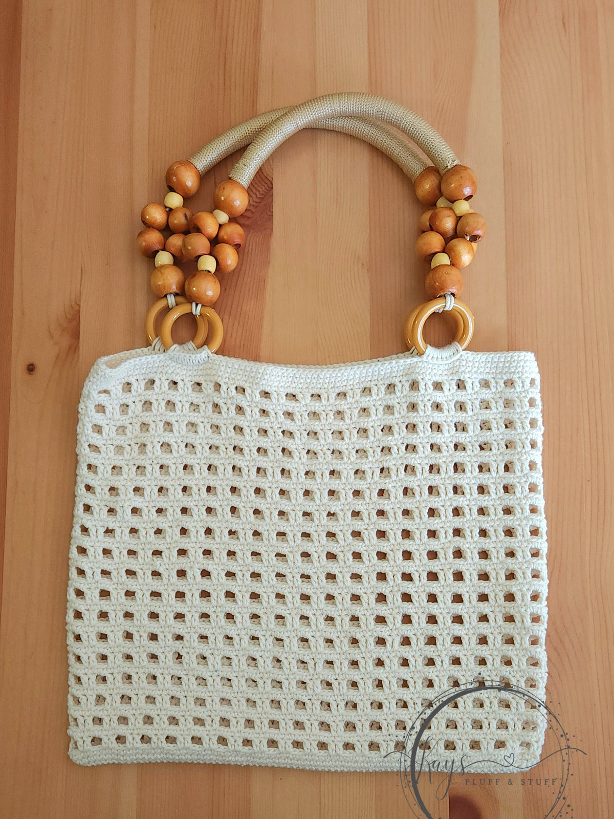 Crochet Market Bags with Beaded Handles