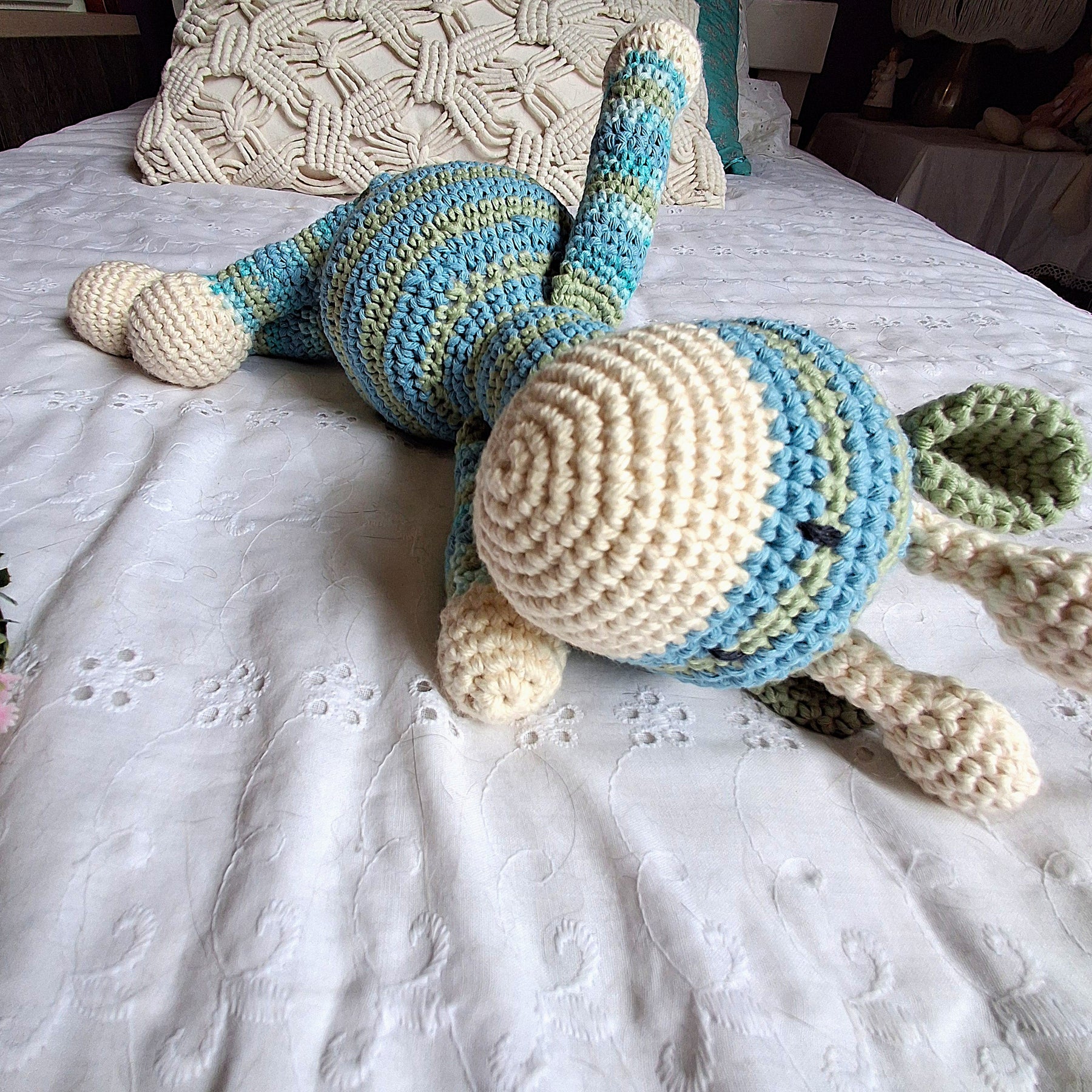 Handmade Crochet Striped Giraffe - 100% Cotton