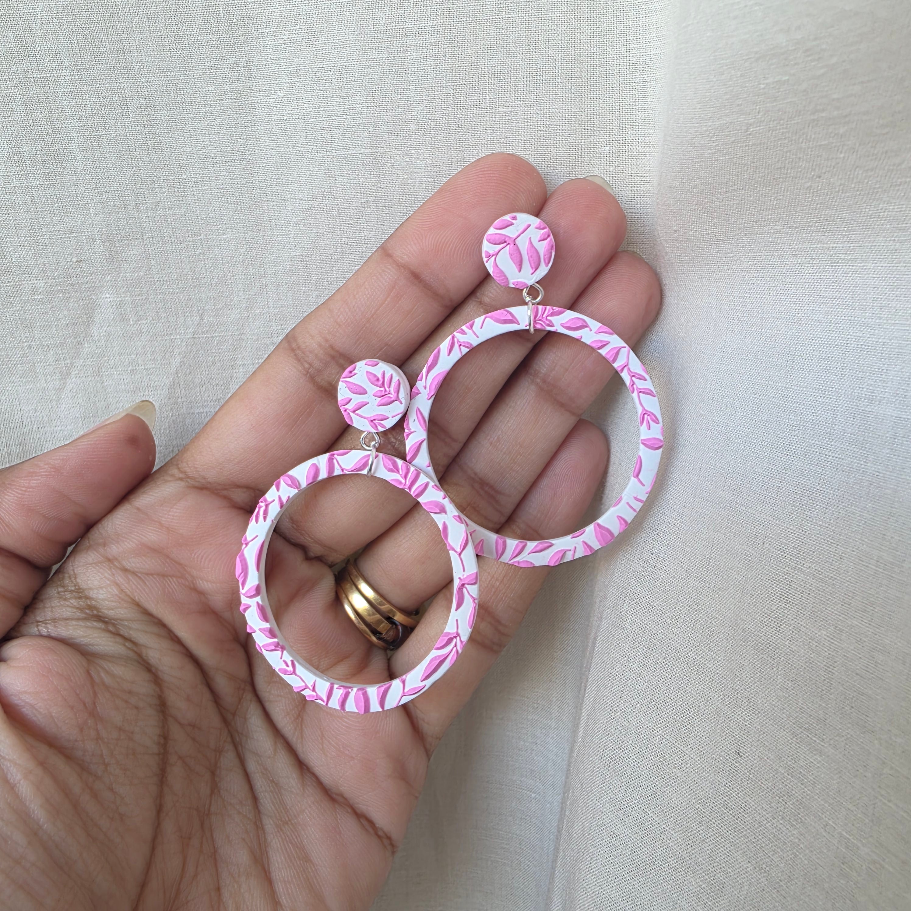 Pink Meadow Collection | Handmade Statement Earrings | Lightweight Dangle & Stud Earrings | Botanical Jewelry Gift for Her