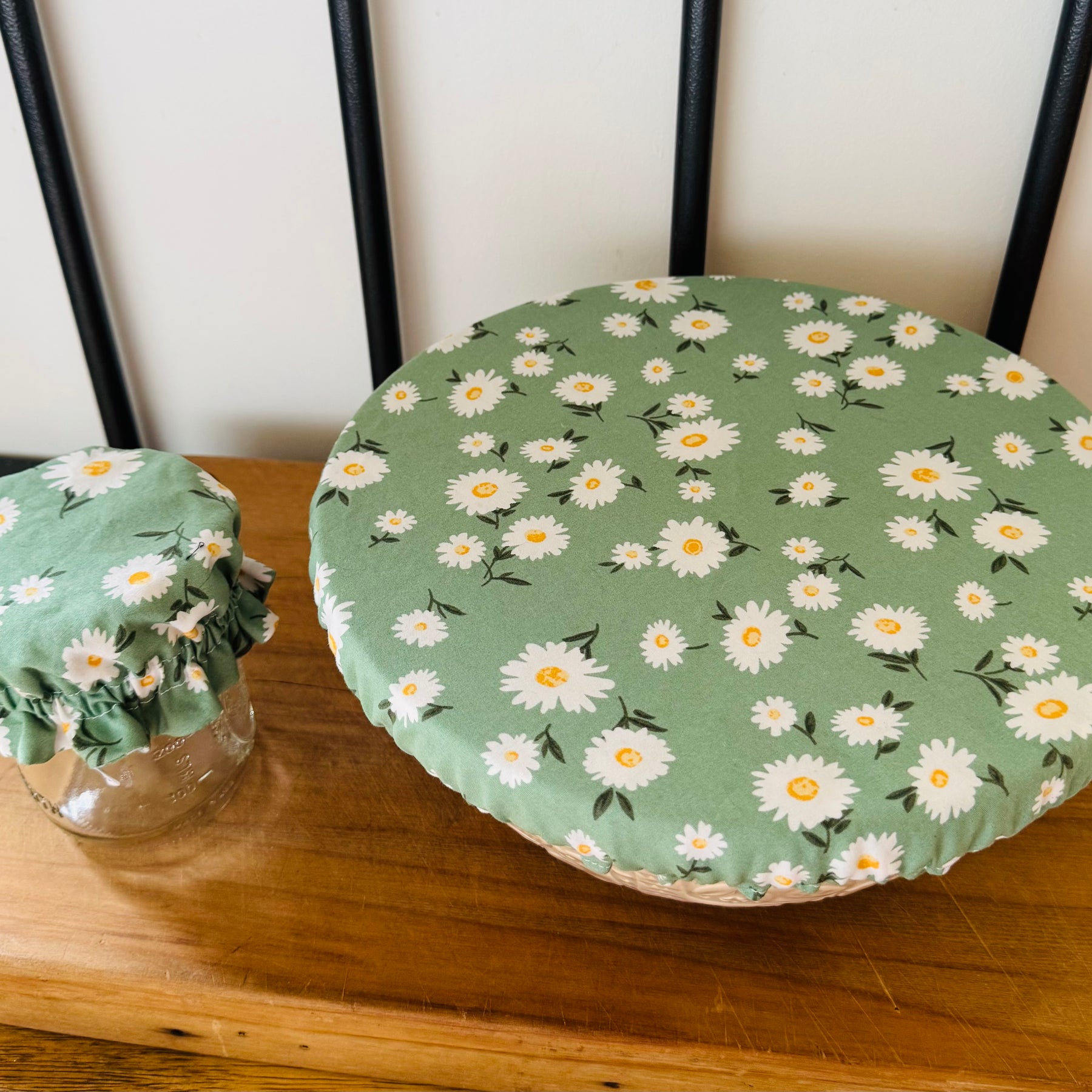 Reversible Daisy Bowl & Jar Covers – Handmade in Tasmania