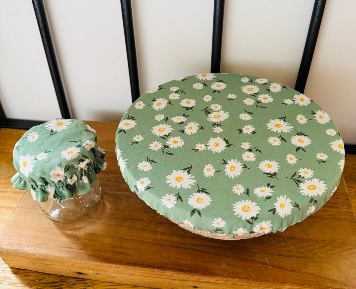 Reversible Daisy Bowl & Jar Covers – Handmade in Tasmania