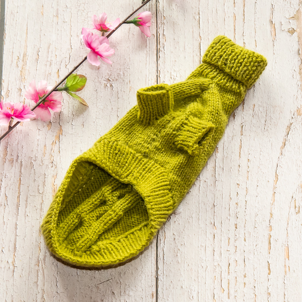 Pet Jumpers - 100% Wool, Hand Knitted Dog or Cat Jumpers - Single Cable Design