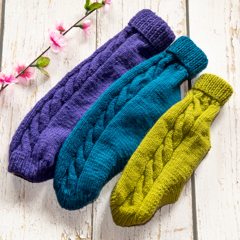 Pet Jumpers - 100% Wool, Hand Knitted Dog or Cat Jumpers - Single Cable Design
