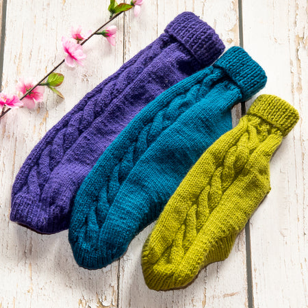 Pet Jumpers - 100% Wool, Hand Knitted Dog or Cat Jumpers - Single Cable Design