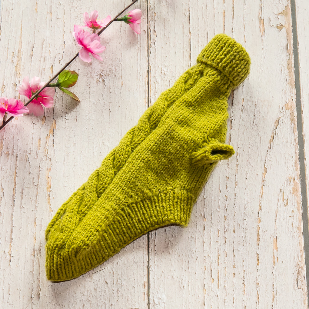 Pet Jumpers - 100% Wool, Hand Knitted Dog or Cat Jumpers - Single Cable Design