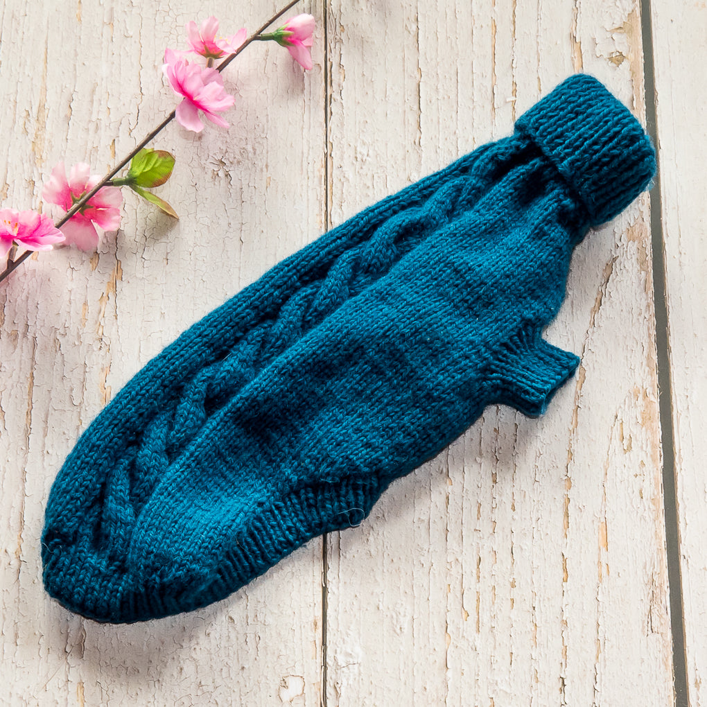 Pet Jumpers - 100% Wool, Hand Knitted Dog or Cat Jumpers - Single Cable Design