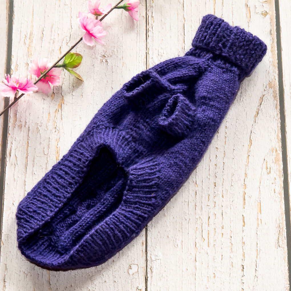 Pet Jumpers - 100% Wool, Hand Knitted Dog or Cat Jumpers - Single Cable Design