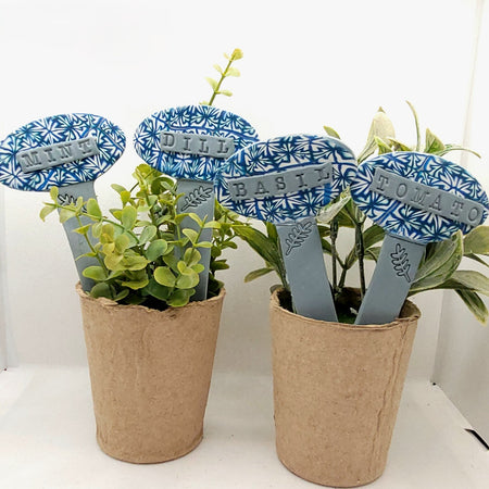 Personalised Polymer Clay Garden Markers